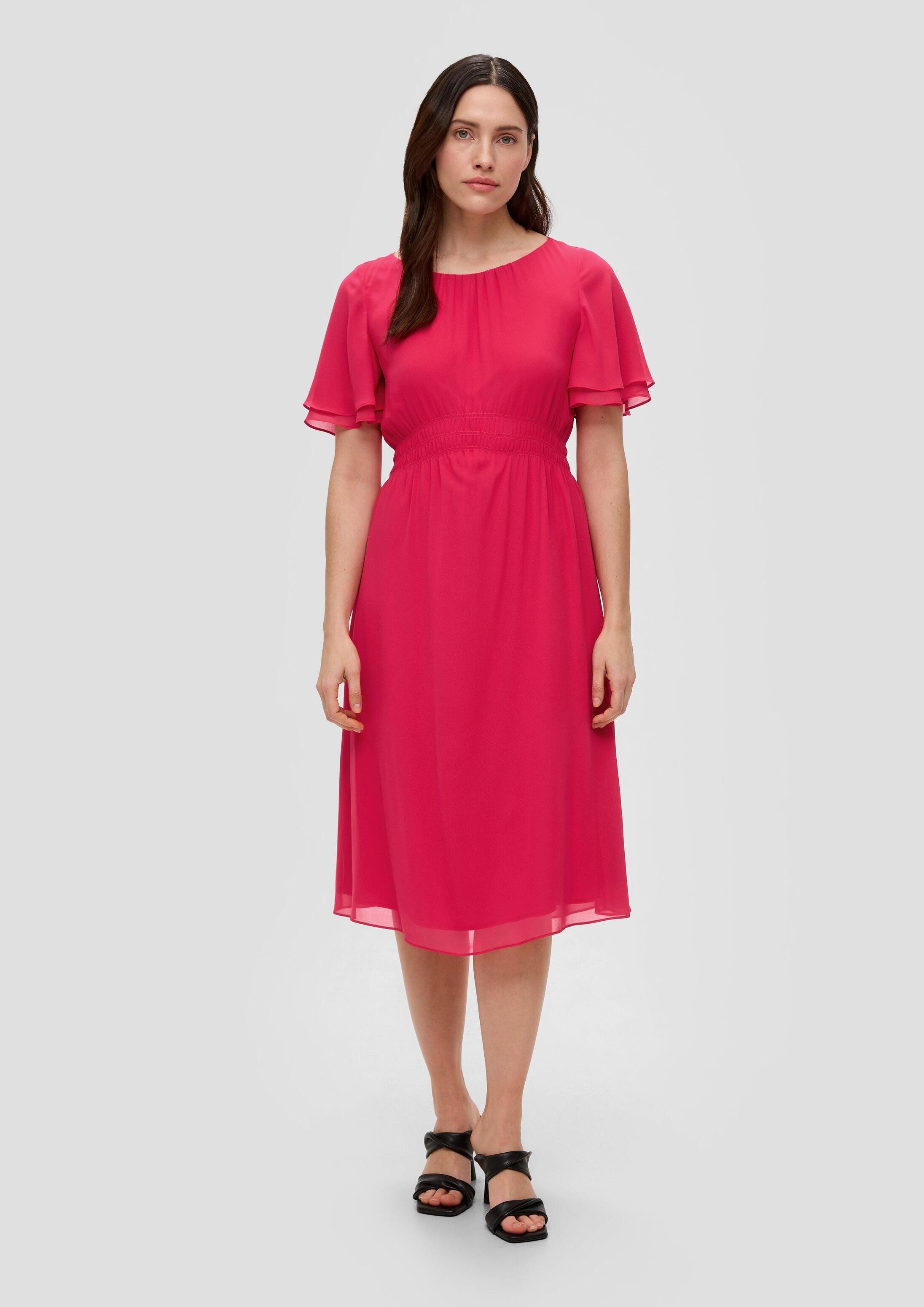 s.Oliver Midikleid Kleid Chiffonkleid mit Raffung
