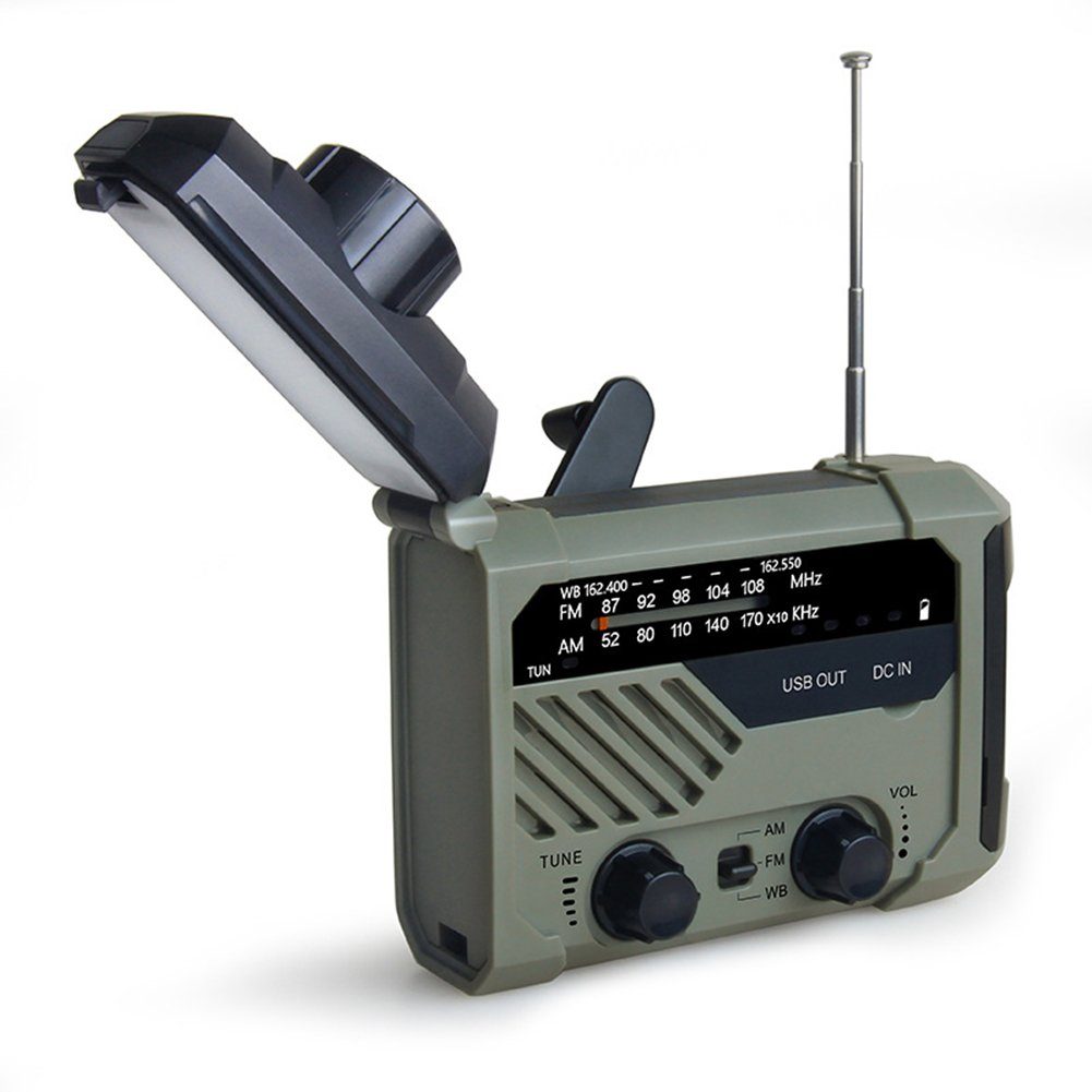 Radio, Multifunktionelles HAMÖWO Radio SOS-AlarmNotfälle LED-Leselicht tragbares
