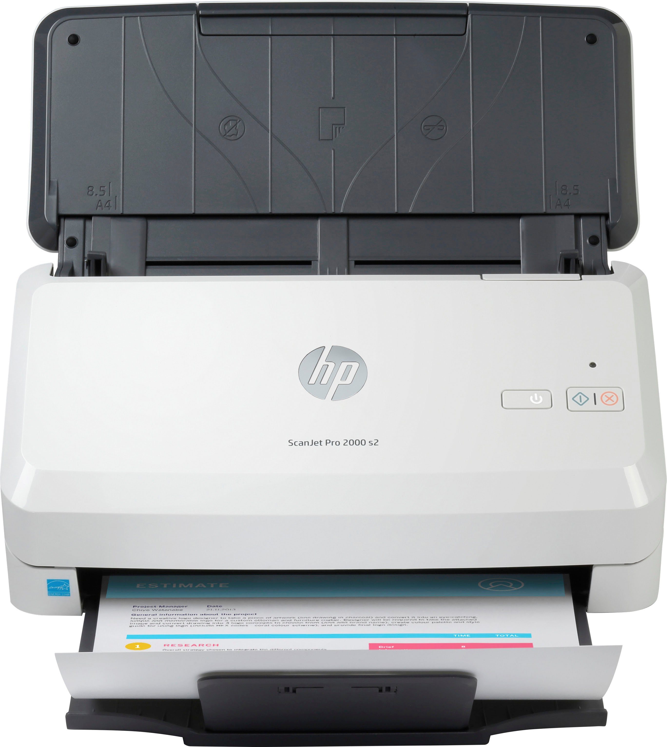 HP Scanner ScanJet Pro 2000 s2 Einzugsscanner, (LAN (Ethernet), WLAN (Wi-Fi), HP+ Instant Ink kompatibel)