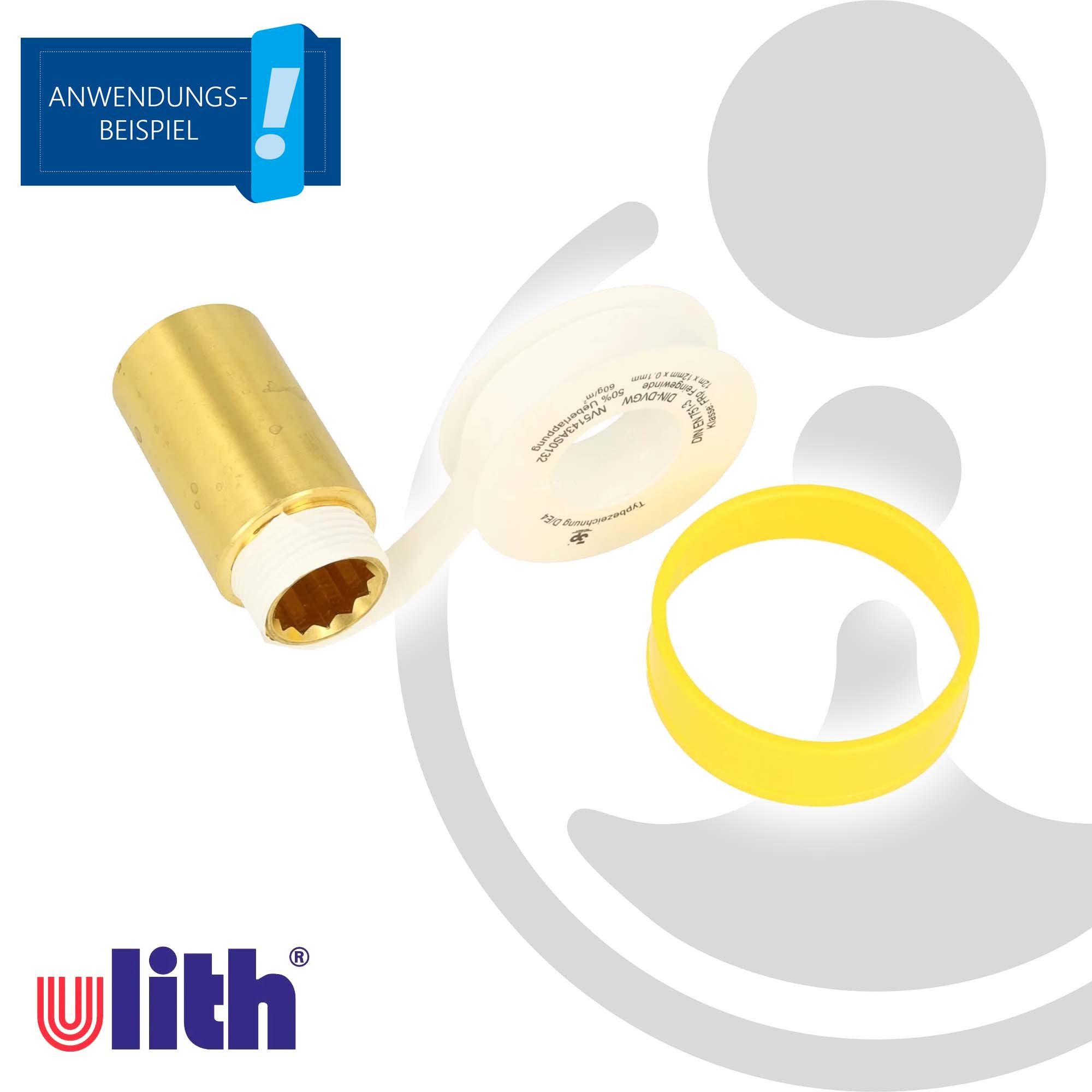 Ulith Gewindedichtband Gewindedichtband Teflonband FRp, 12 m für Heizung, Trinkwasser DVGW