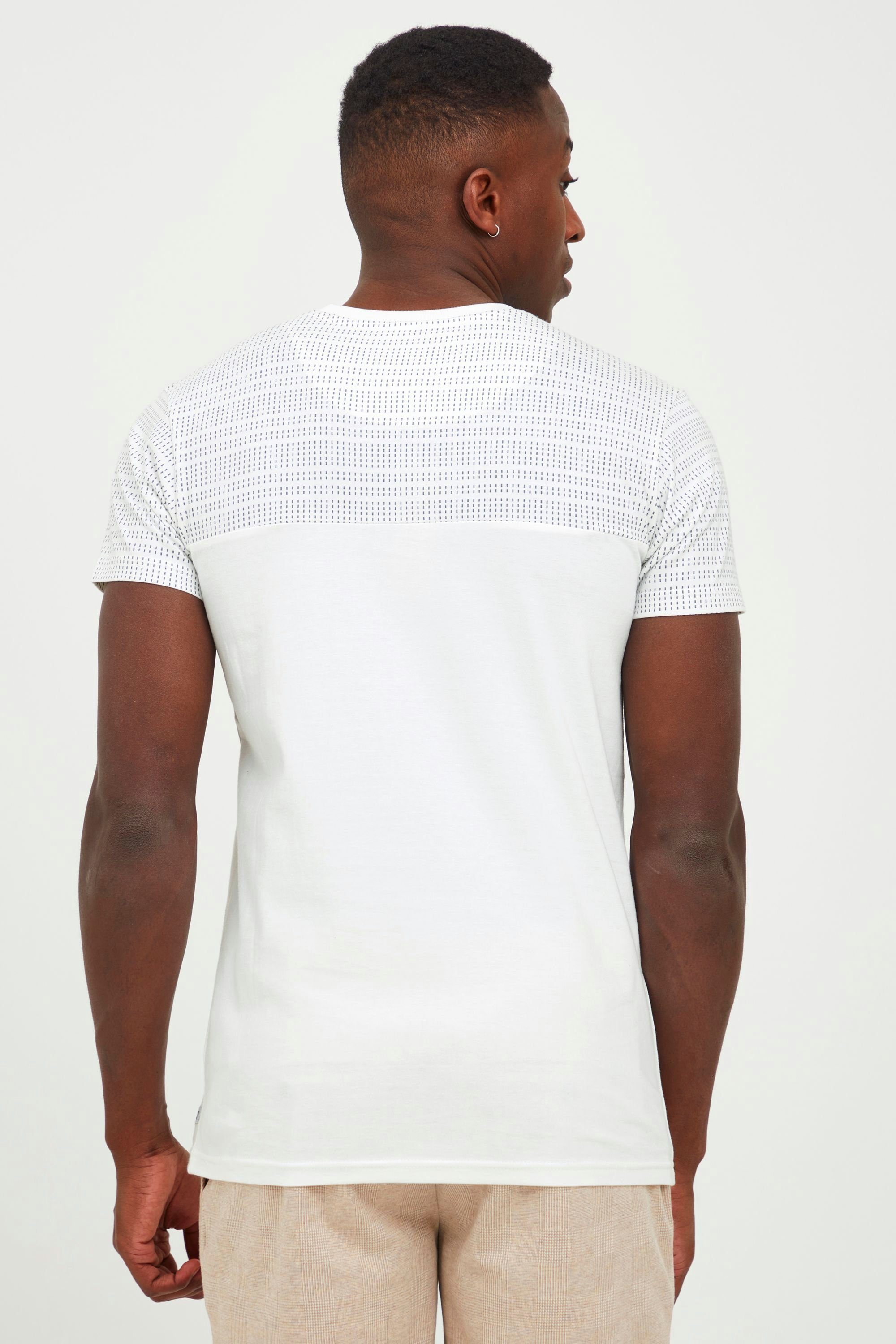 (002) IDRosto T-Shirt Colorblock-Look Indicode T-Shirt Off-White im
