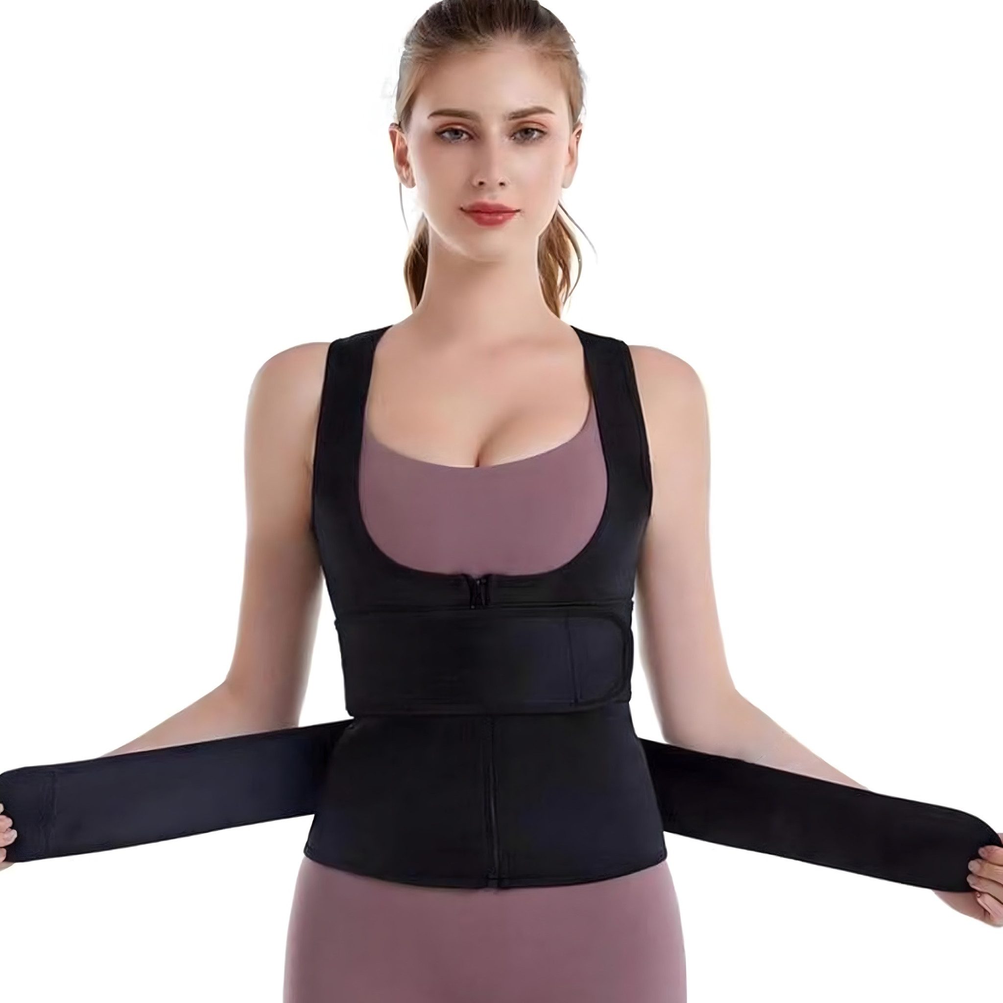 LA CUTE Neopren Shirt Neopren-Fitnessweste für Männer mit Kompressionseffekt (Einzelnes Kleidungsstück für gezielte Fettverbrennung, Enthält eine Neopren-Fitnessweste für effektives Training) Ergonomisches Design für gezielte Fettverbrennung