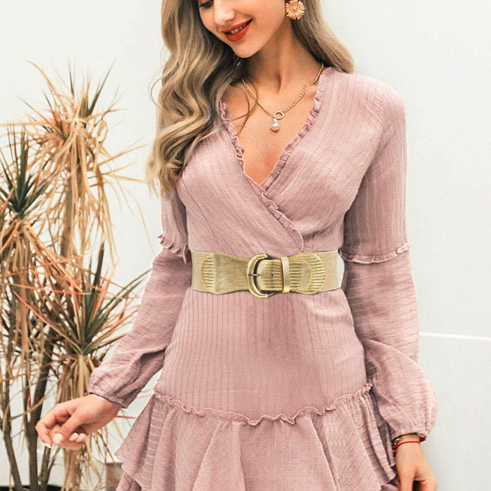 Cachito Taillengürtel Retro Taillengürtel breiter Damengürtel mit eleganter Schließe Geburtstags- oder Valentinstagsgeschenk für Familie oder Freunde