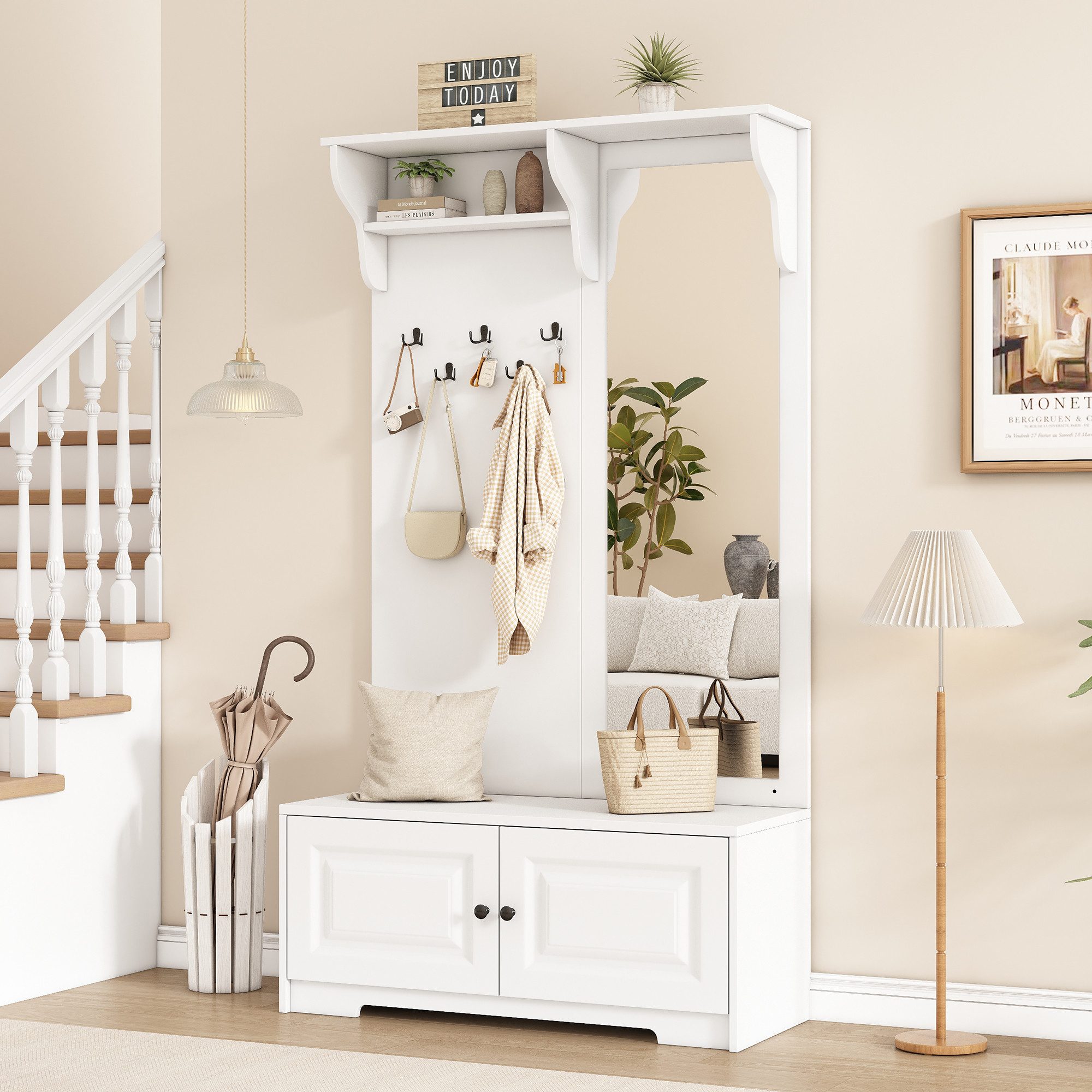 MODFU Garderoben-Set Multifunktionale Flurschrank, (Flurschrank, Garderoben günstig online kaufen