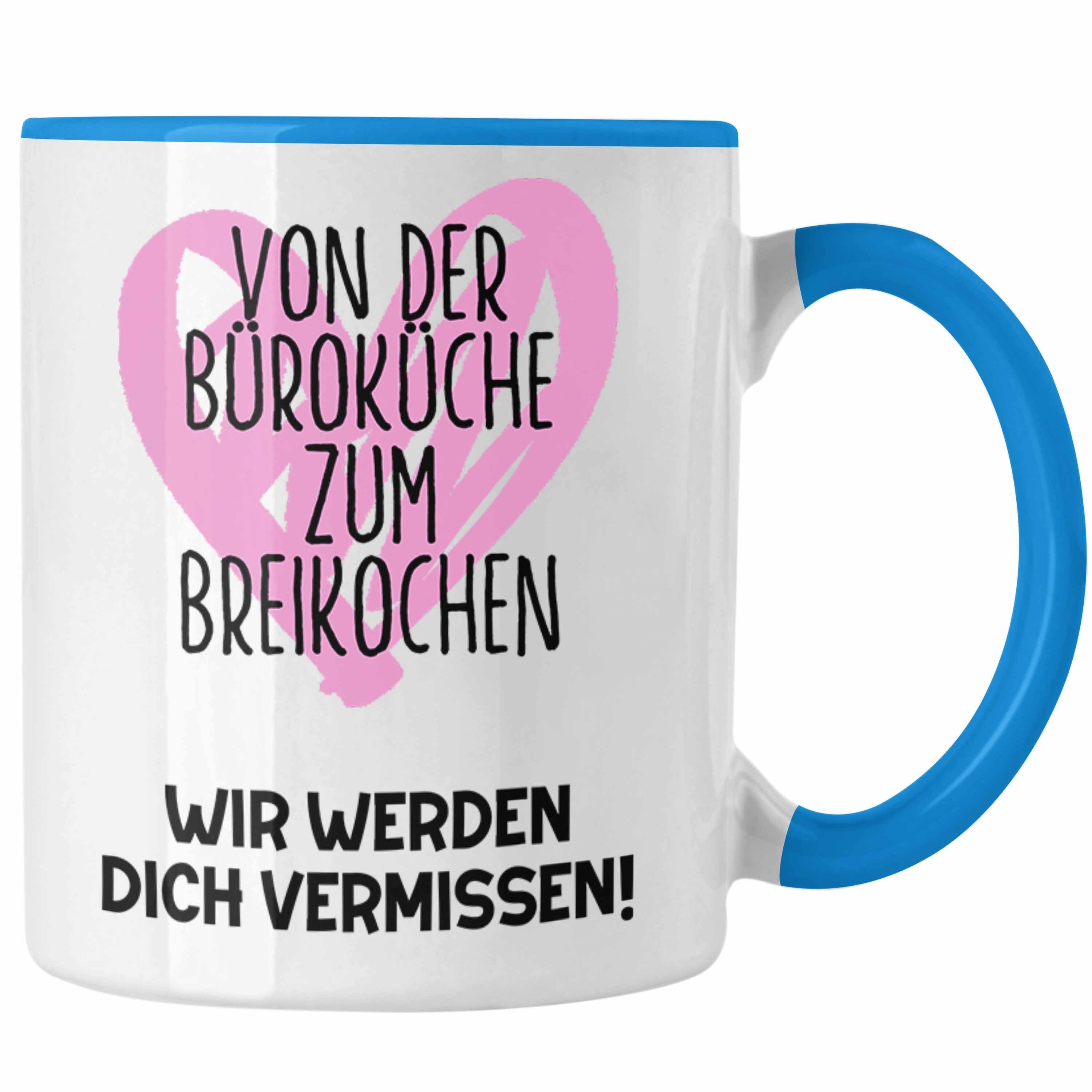 Abschieds Kollegin Abschied Tasse Mama Mutterschutz Trendation Blau Tasse Geschenk Werdende