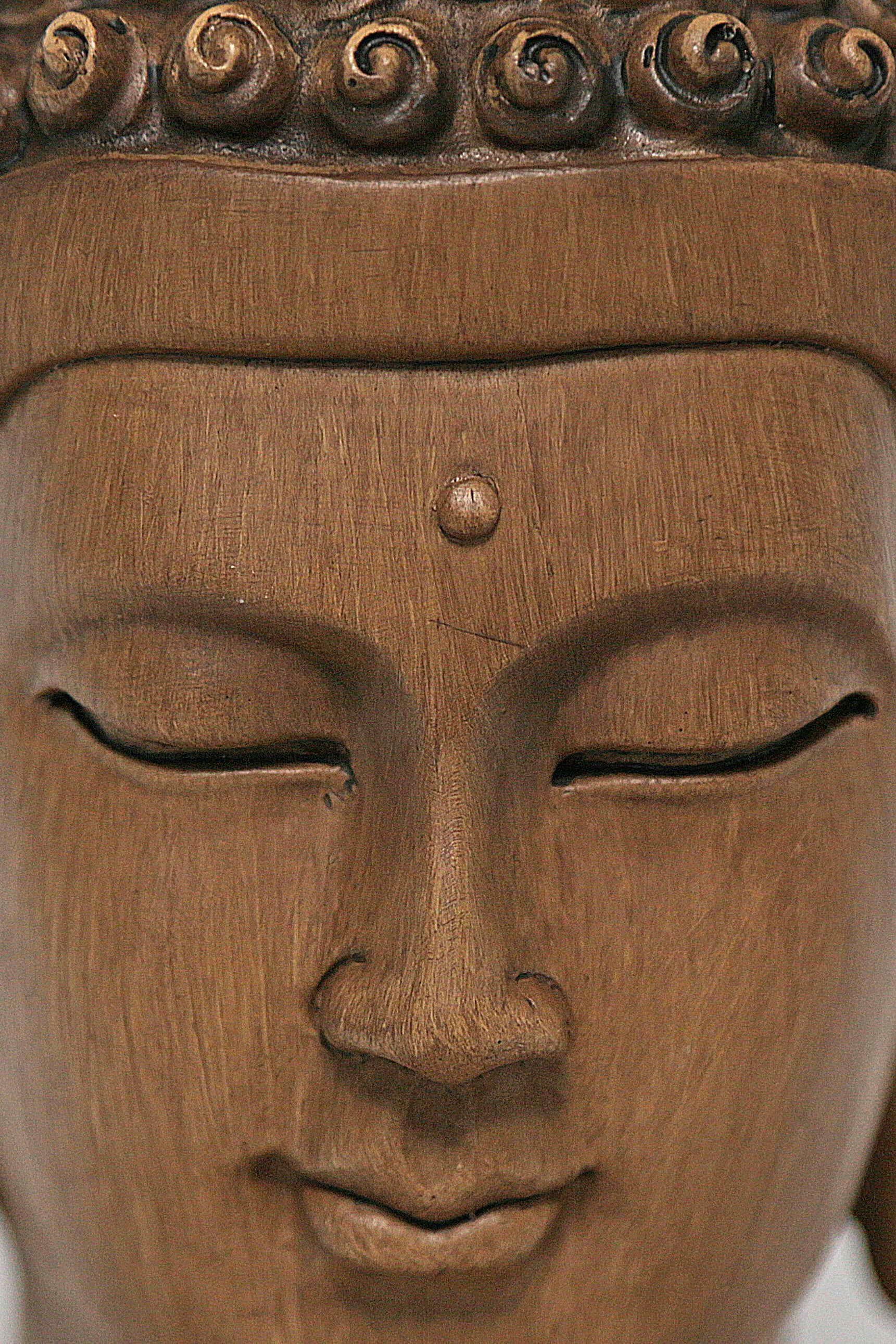 Buddhafigur Buddakopf "Holzoptik", Jänig Casa Höhe: braun 15cm by Collection