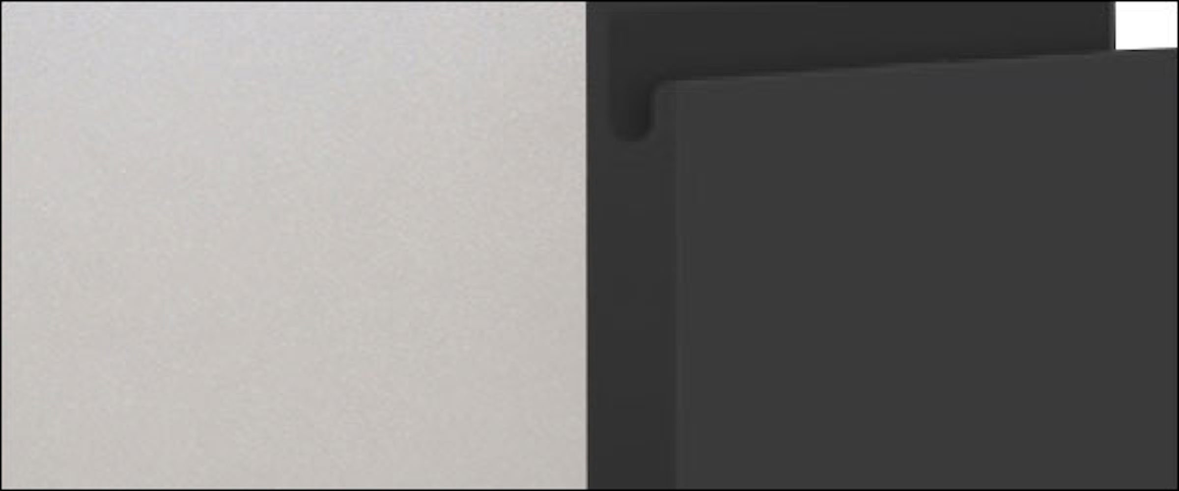 Unterschrank Front- (Vollauszug) Acryl Korpusfarbe Schubladen 2 graphit Avellino 80cm & wählbar grifflos matt Feldmann-Wohnen