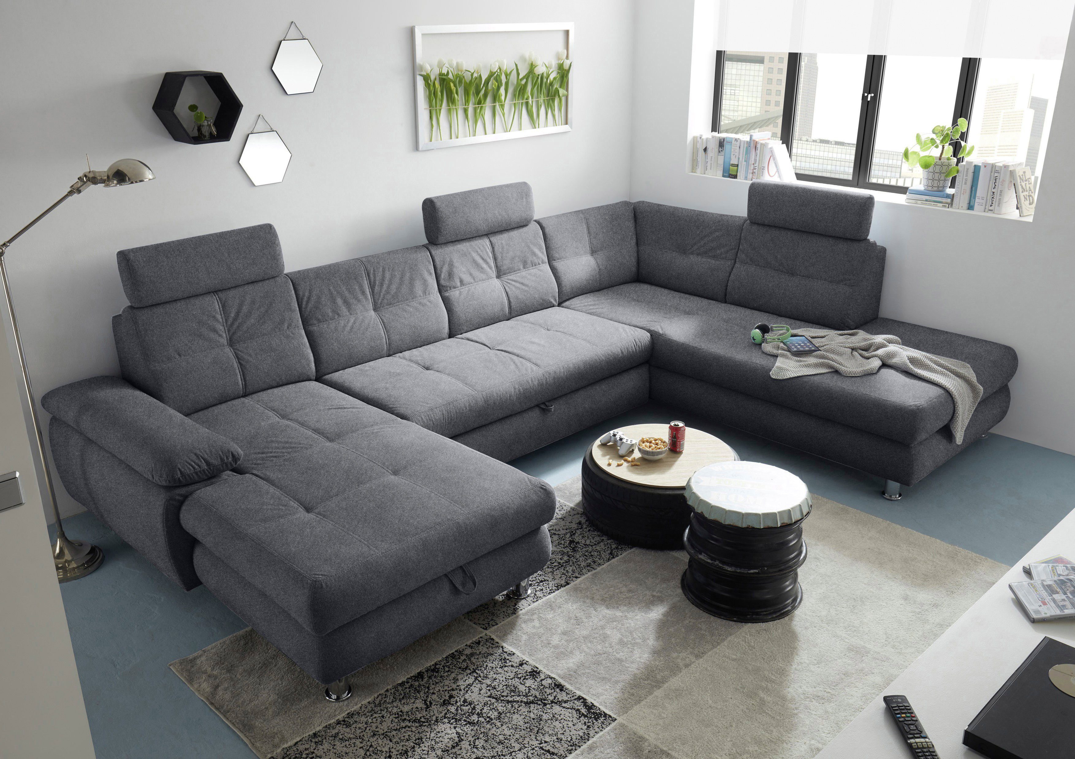 ED EXCITING DESIGN Wohnlandschaft Alba U-Form, günstig online kaufen