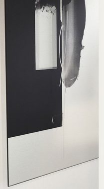 Casa Padrino Wandspiegel Designer Wohnzimmer Wandspiegel Schwarz 101 x H. 150 cm - Luxus Möbel
