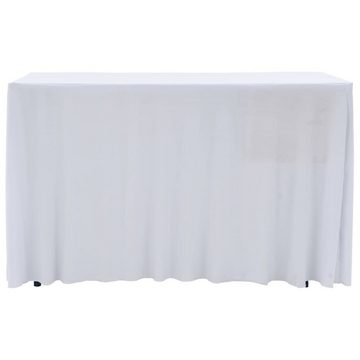 Hussen-Set 2 Stück Stretch-Tischdecken mit Rand Weiß 183 x 76 x 74 cm, furnicato