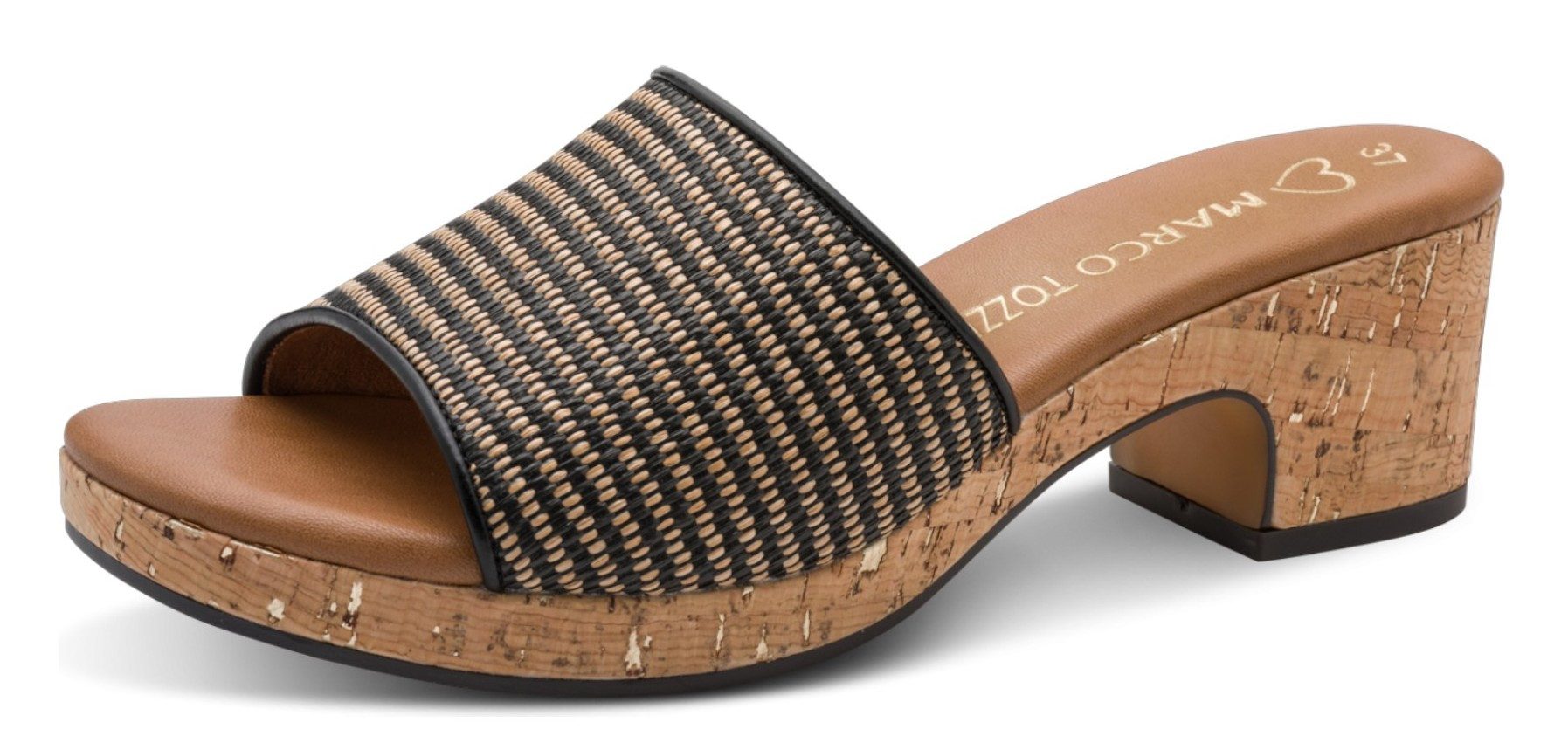 MARCO TOZZI 2-27260-46 098 Black Comb Sandale
