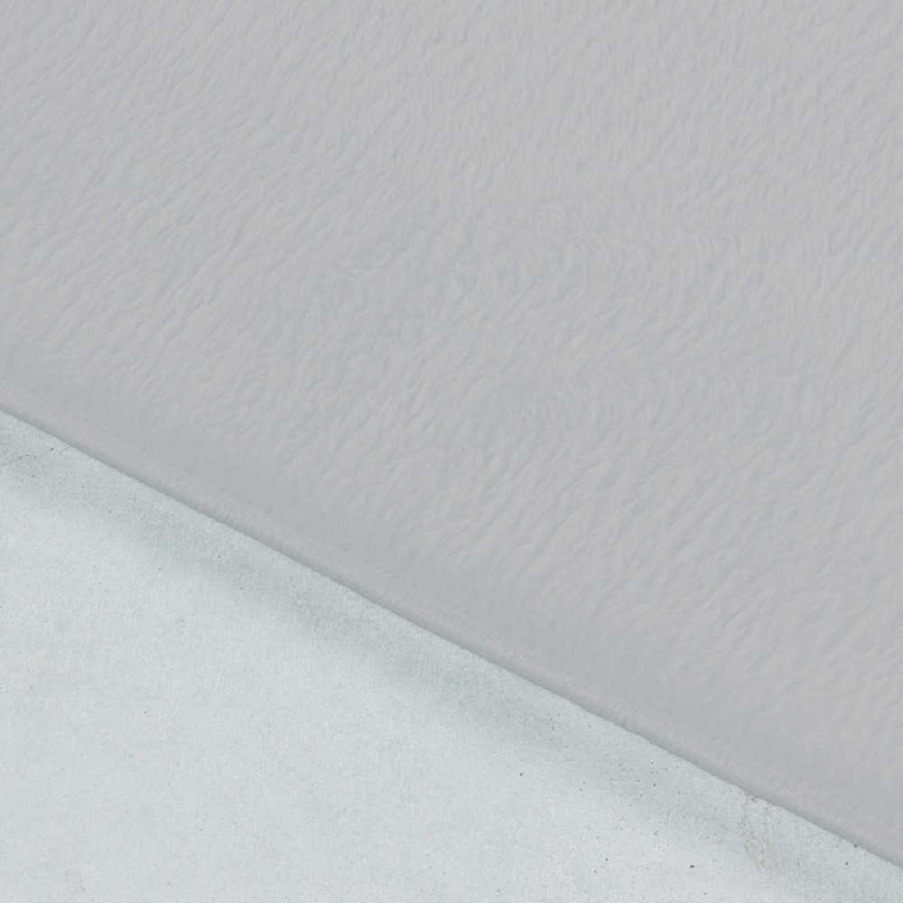Teppich Kurzflor und waschbar mm Rechteck, uni Farben, 25 Silber Verschiedene Giantore, Höhe