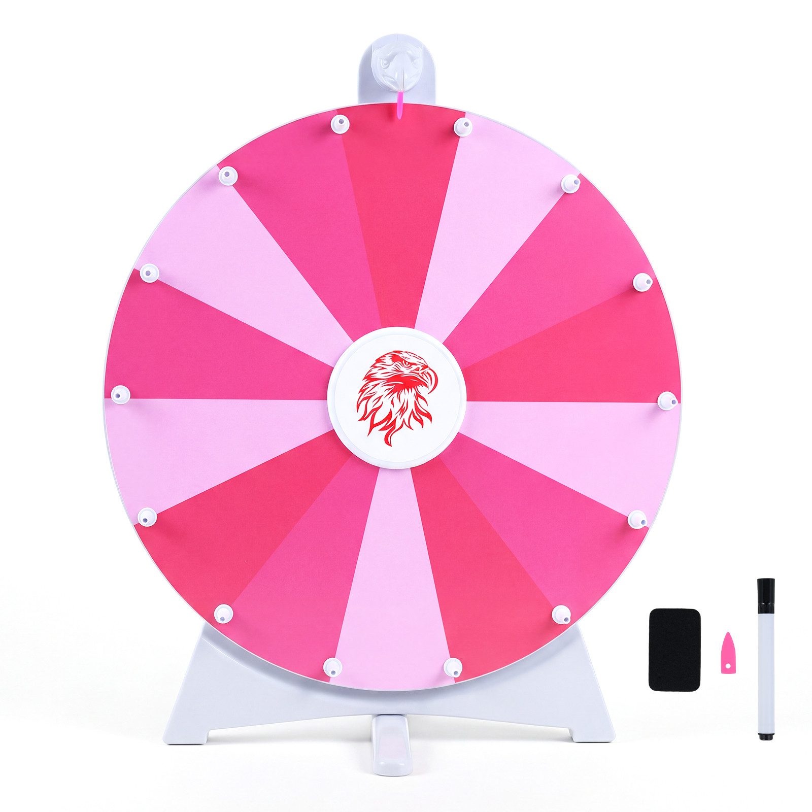 COSTWAY Spiel, 50cm Glücksrad, Drehrad, für Lotteriespiele & Wortspiele