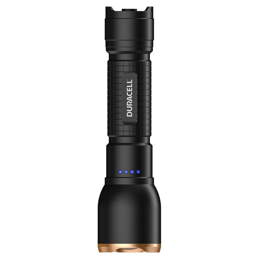Duracell LED Taschenlampe DF2500R, High/Mid/ Low Focus-Funktion aufladbar USB-C in & out