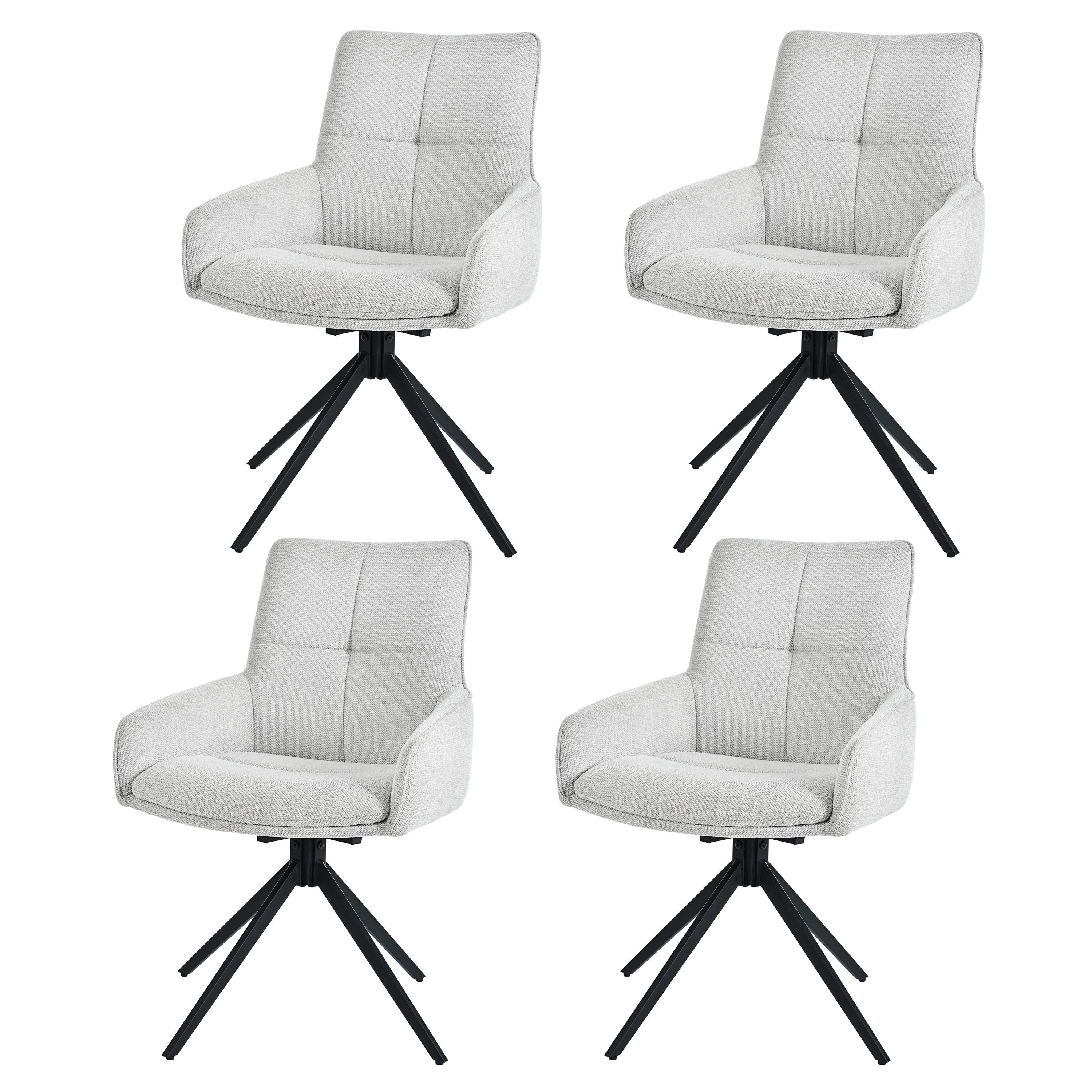 MODFU Esszimmerstuhl Polsterstuhl,Küchenstuhl (Ergonomische 4er Drehstühle günstig online kaufen