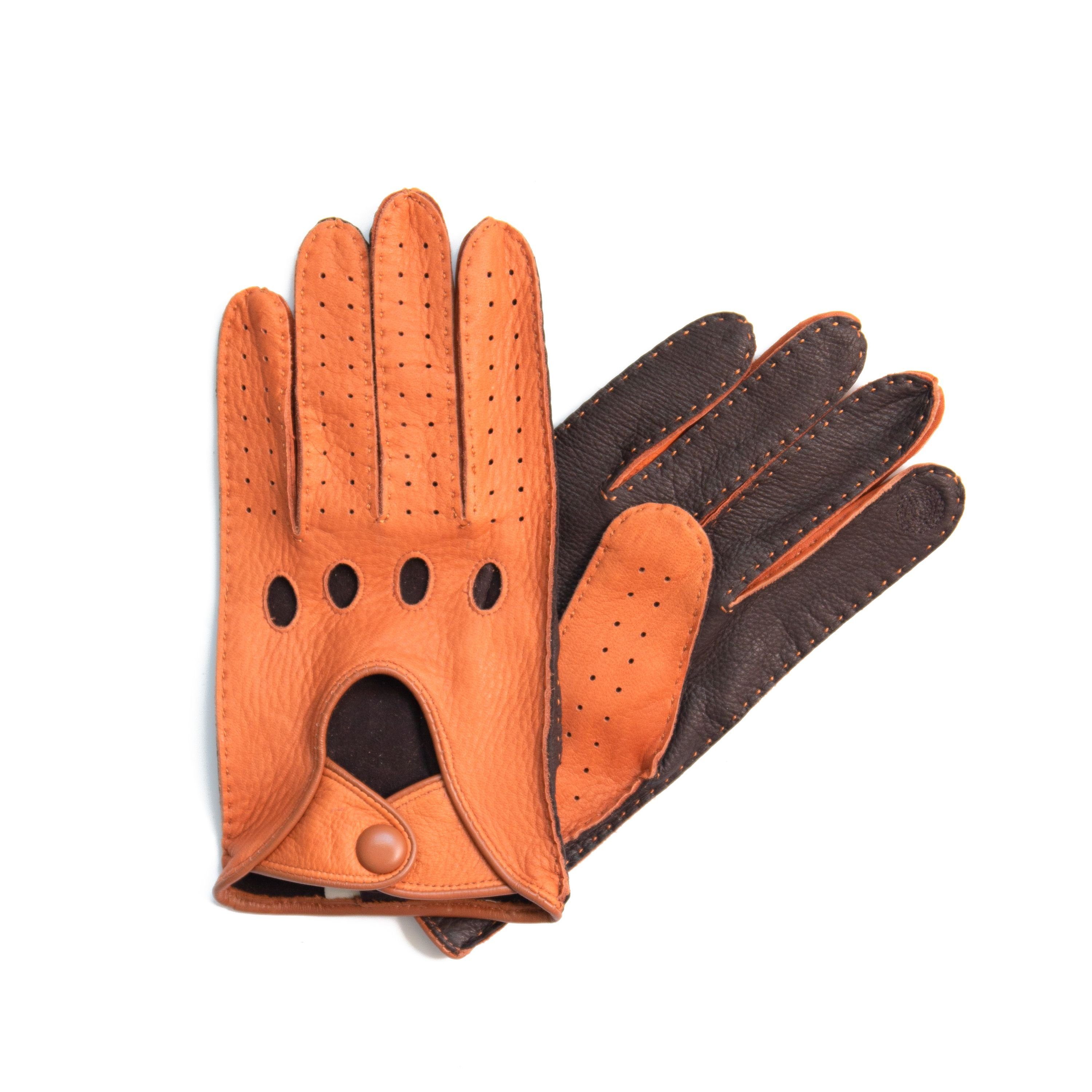 Hand Gewand by Weikert Lederhandschuhe CLIFF - Autofahrer Handschuhe aus amerikanischem Hirschleder | Handschuhe