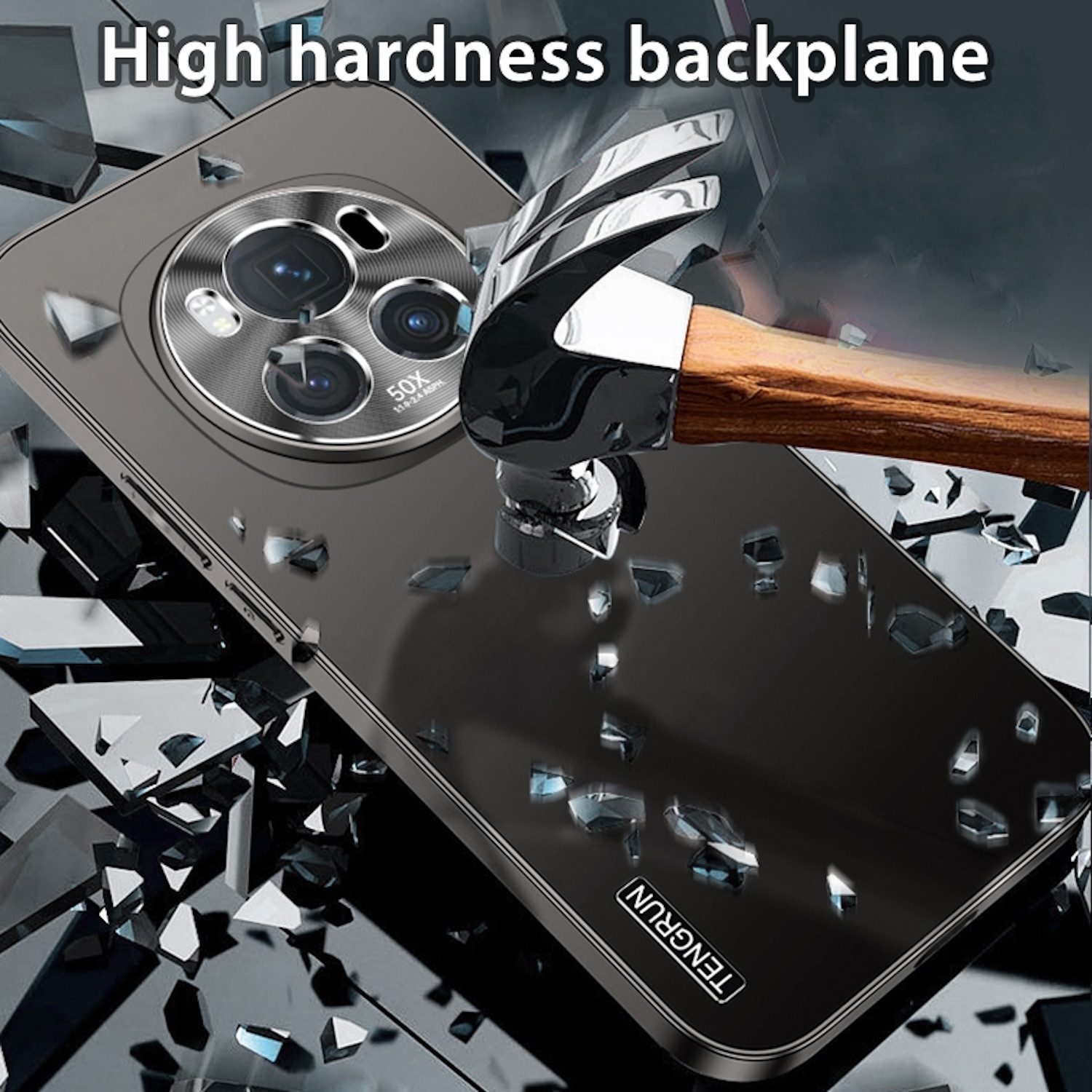 Wigento Handyhülle Für Honor Magic 6 Pro Feinmattes Metall Design Handy Schutz Hülle Case