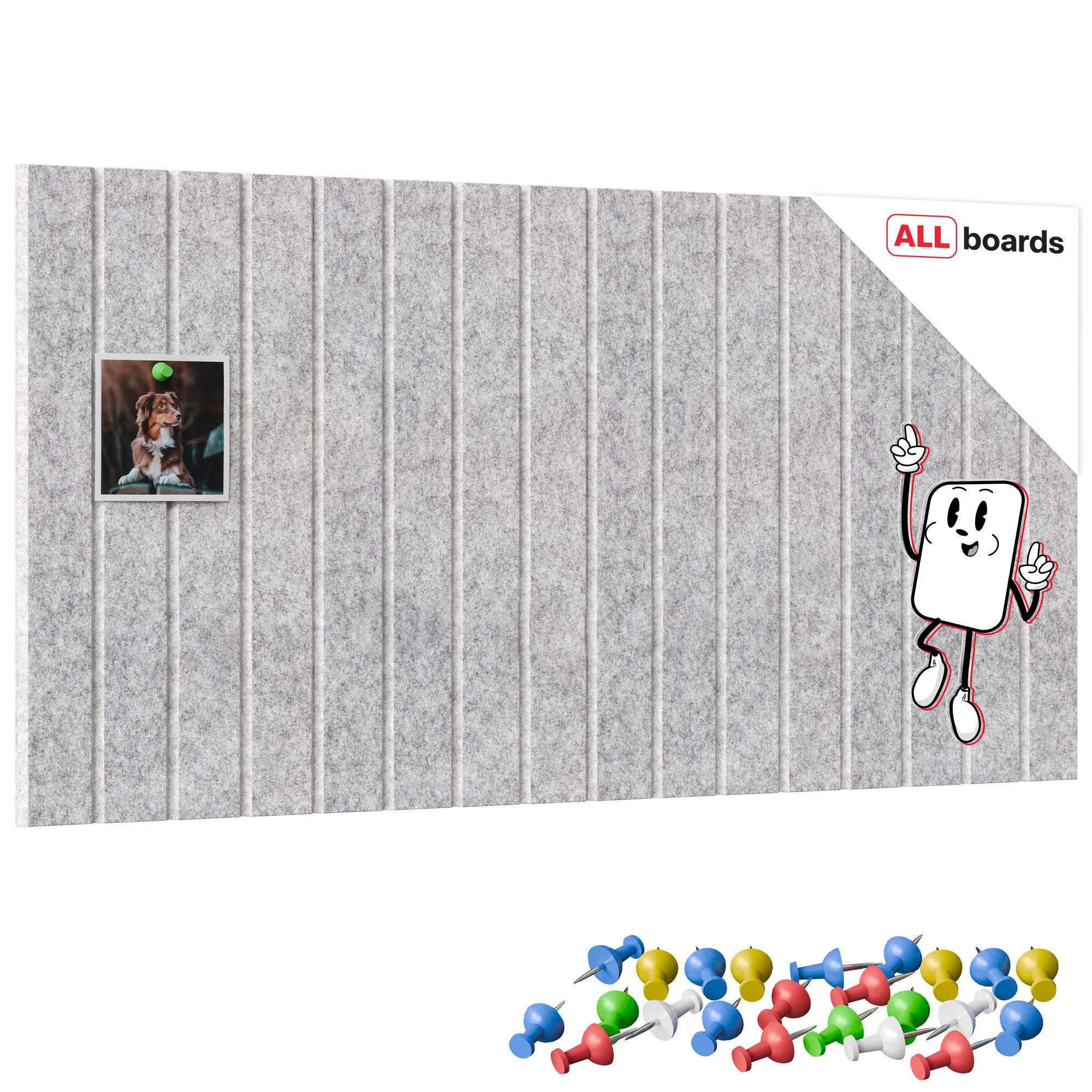 ALLboards Pinnwand ALLboards Filzpaneele, Filz-Korktafeln für die Wand