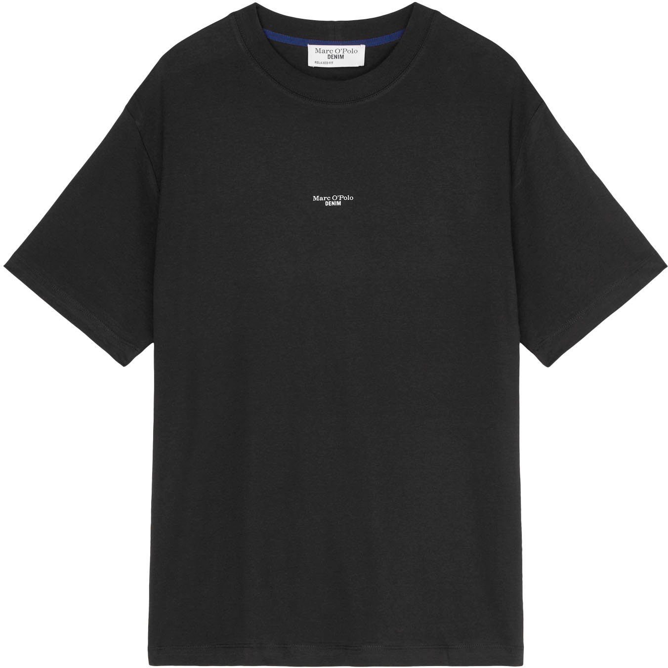 Labeling mit DENIM vorne schwarz mittig Marc T-Shirt O'Polo