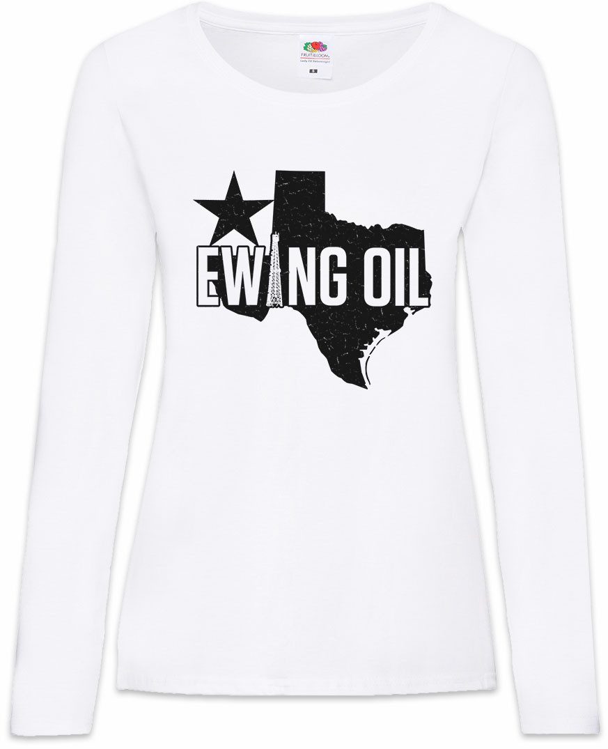 Langarmshirt Ewing Oil B2 Damen Langarmshirt Logo Texas Symbol Dallas State TV