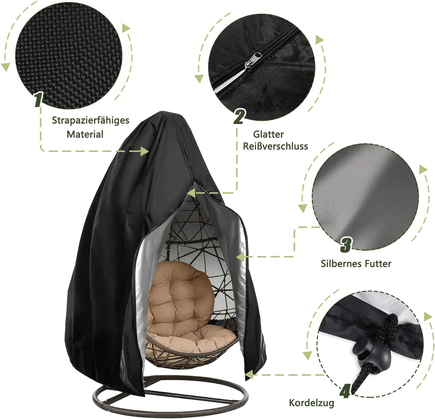 Coonoor Gartenmöbel-Schutzhülle Regenfest und staubdicht, Hängesessel Abdec günstig online kaufen