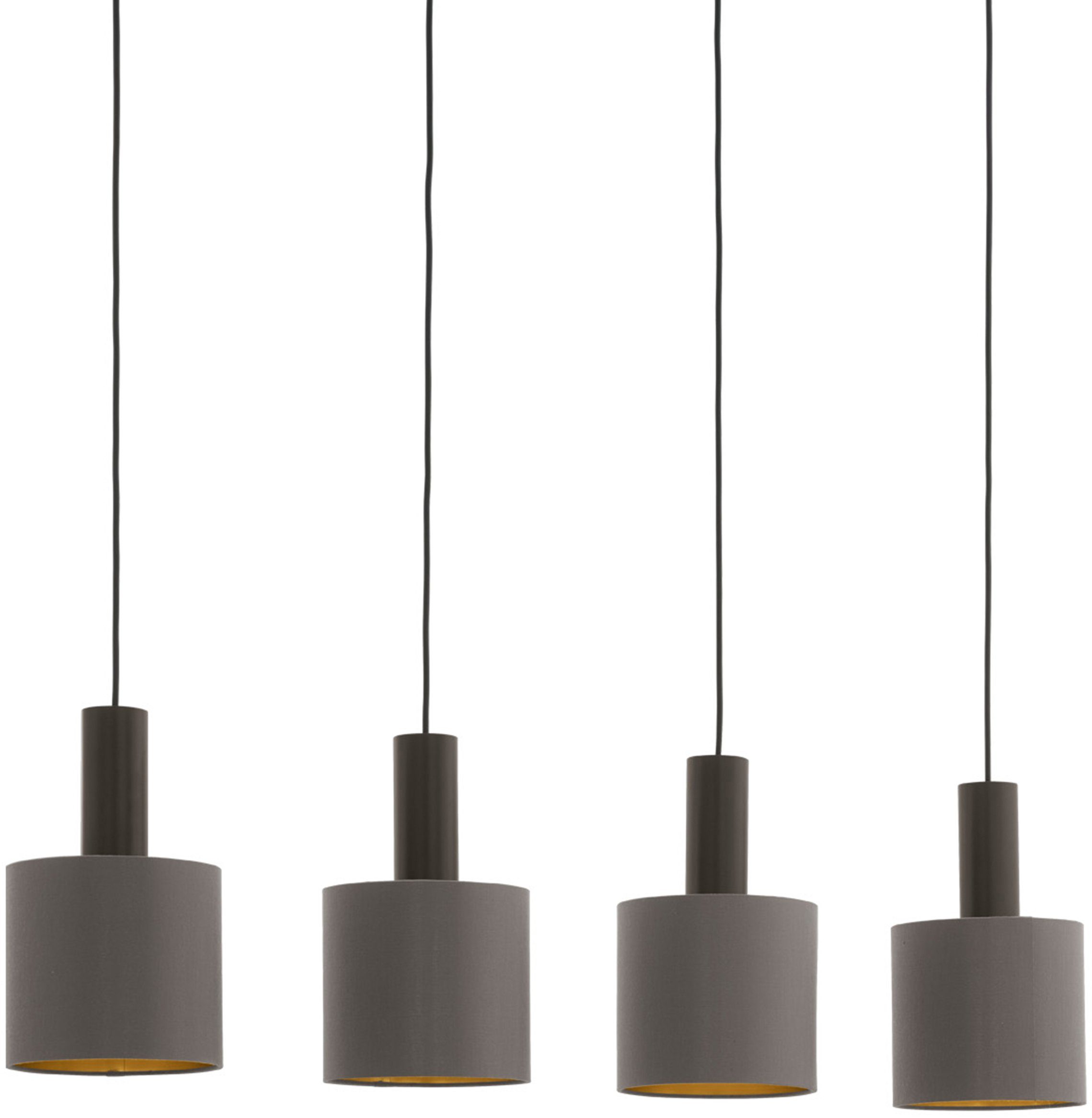 EGLO Hängeleuchte CONCESSA 1 Pendellampe, Stahl, Textil, E27, IP20, Esstischlampe, Lampe, Dimmfunktion, ohne Leuchtmittel, Hängelampe mit Textil - für Esszimmer, Küche oder Wohnzimmer