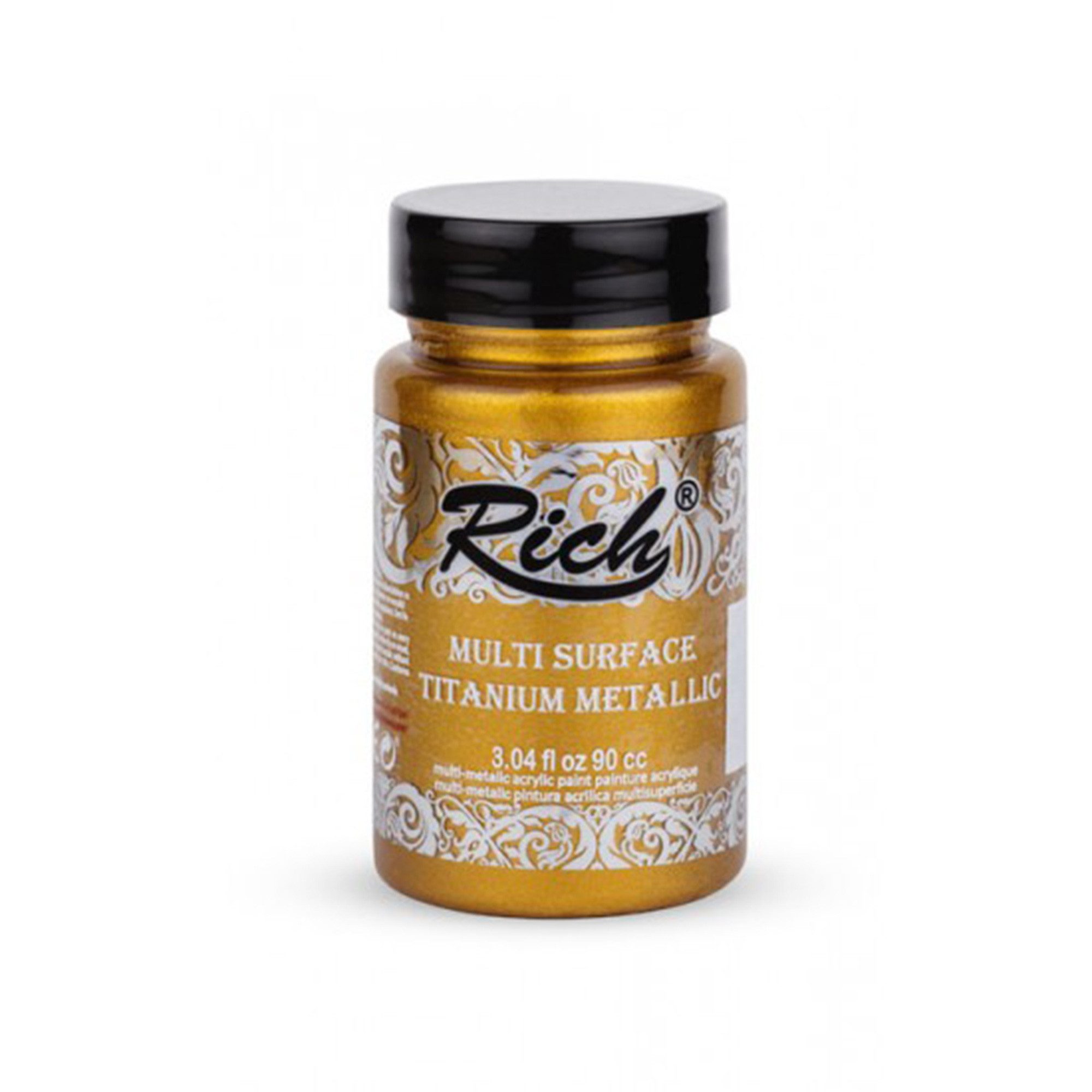 RICH Acrylfarbe Rich Multi Titanium Metallic Farbstoff - 90 / 200 ml - Über 20 Farben