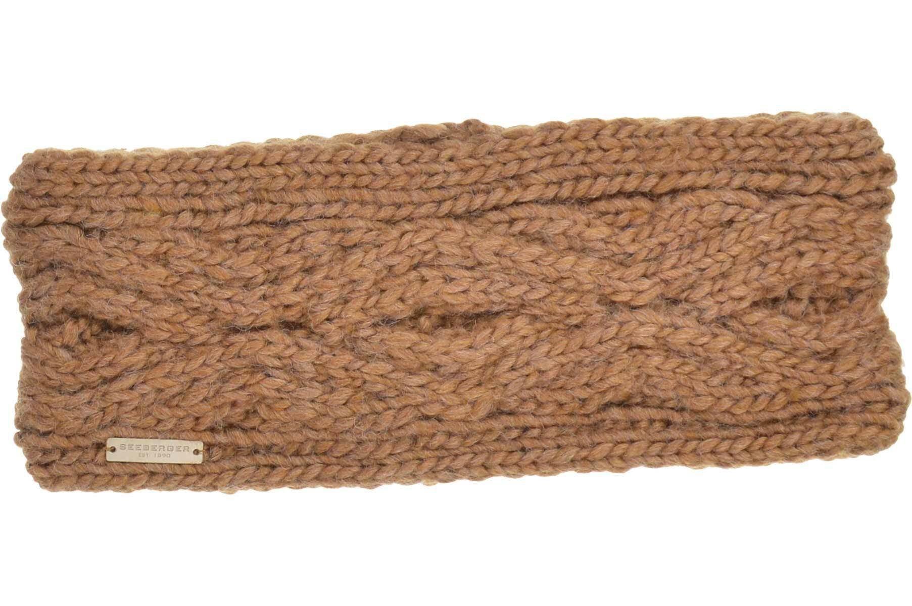 Seeberger Stirnband Strick Stirnband mit Zopfmuster 19177-0 muskat
