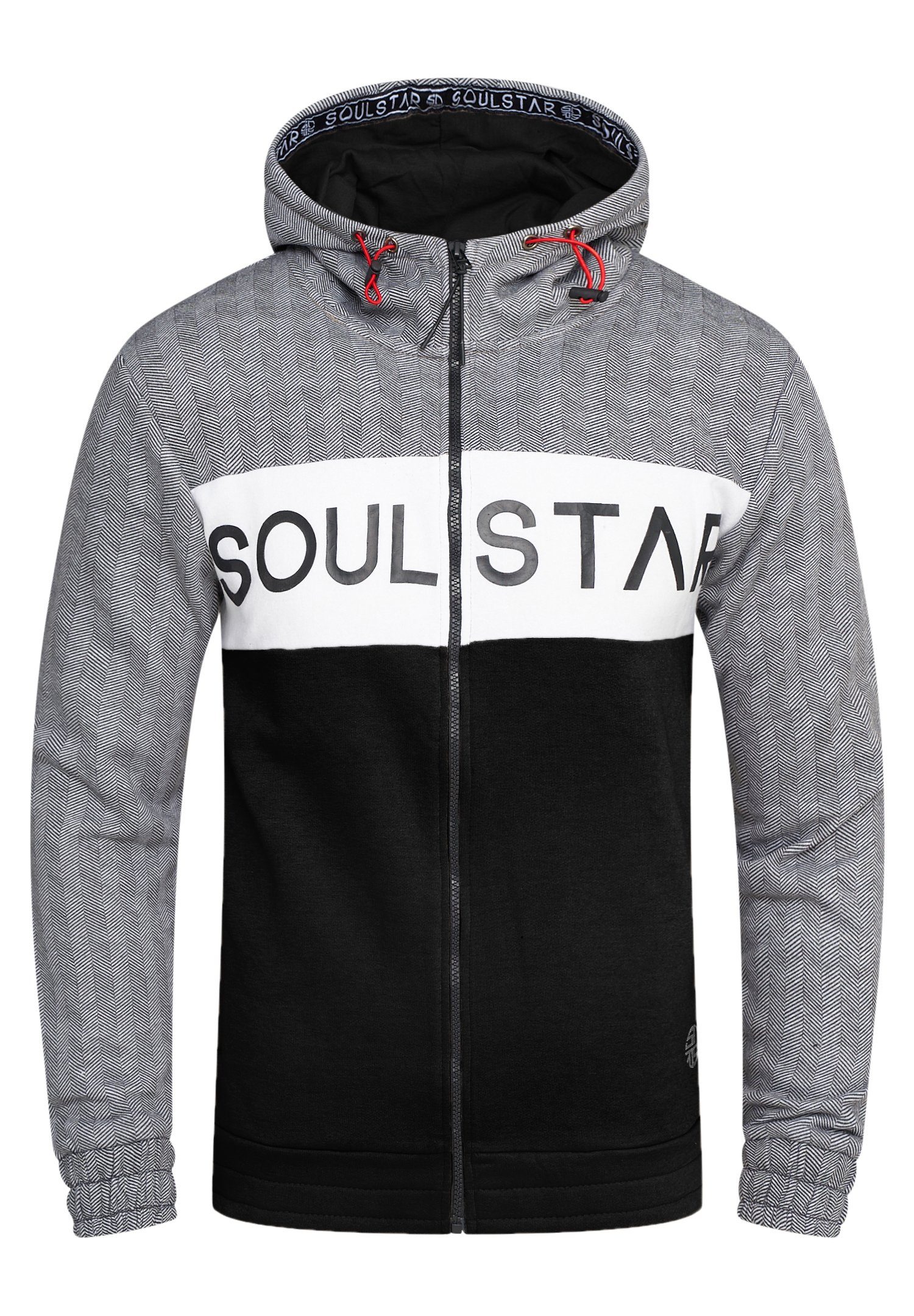 SOULSTAR Sweatjacke MSWTAMPA im Color-Block Stil mit Kapuze