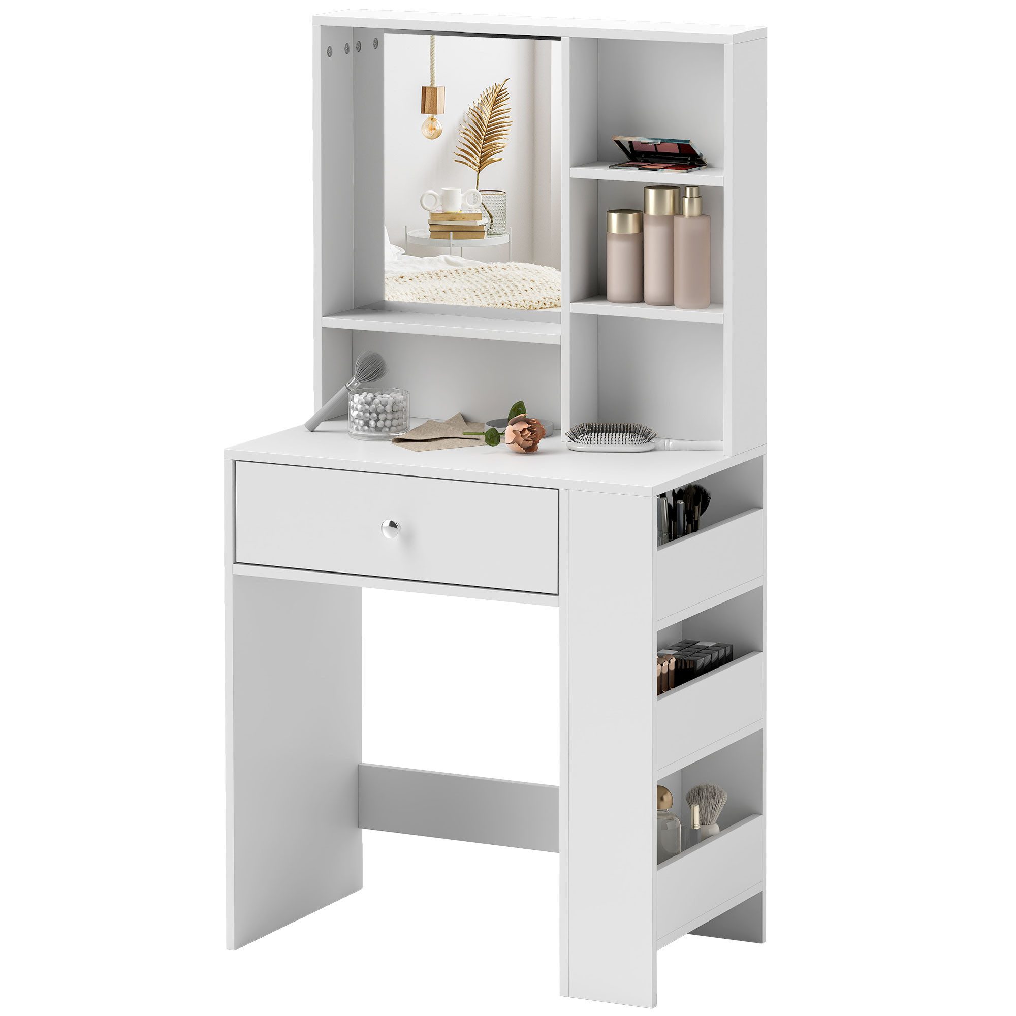 HOMCOM Schminktisch Make-up-Tisch mit Spiegel (Frisiertisch mit Schublade u günstig online kaufen