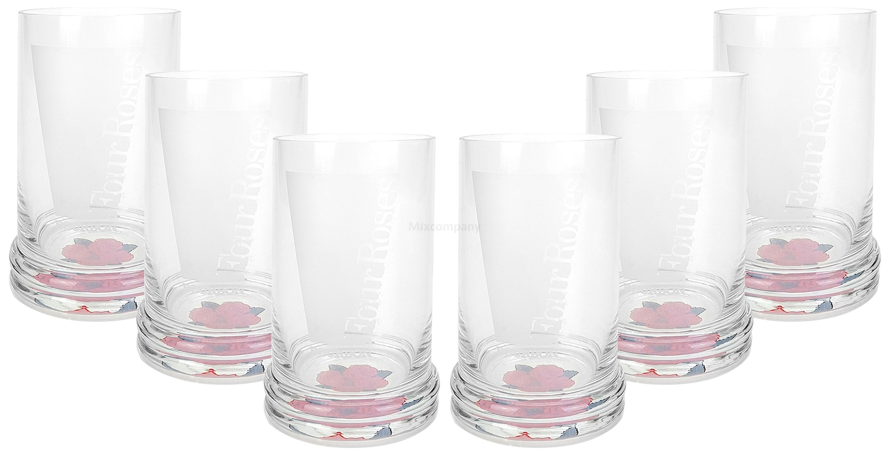 Gläser-Set Four Roses Whisky Tumbler Glas Gläser Set - 6x Tumbler