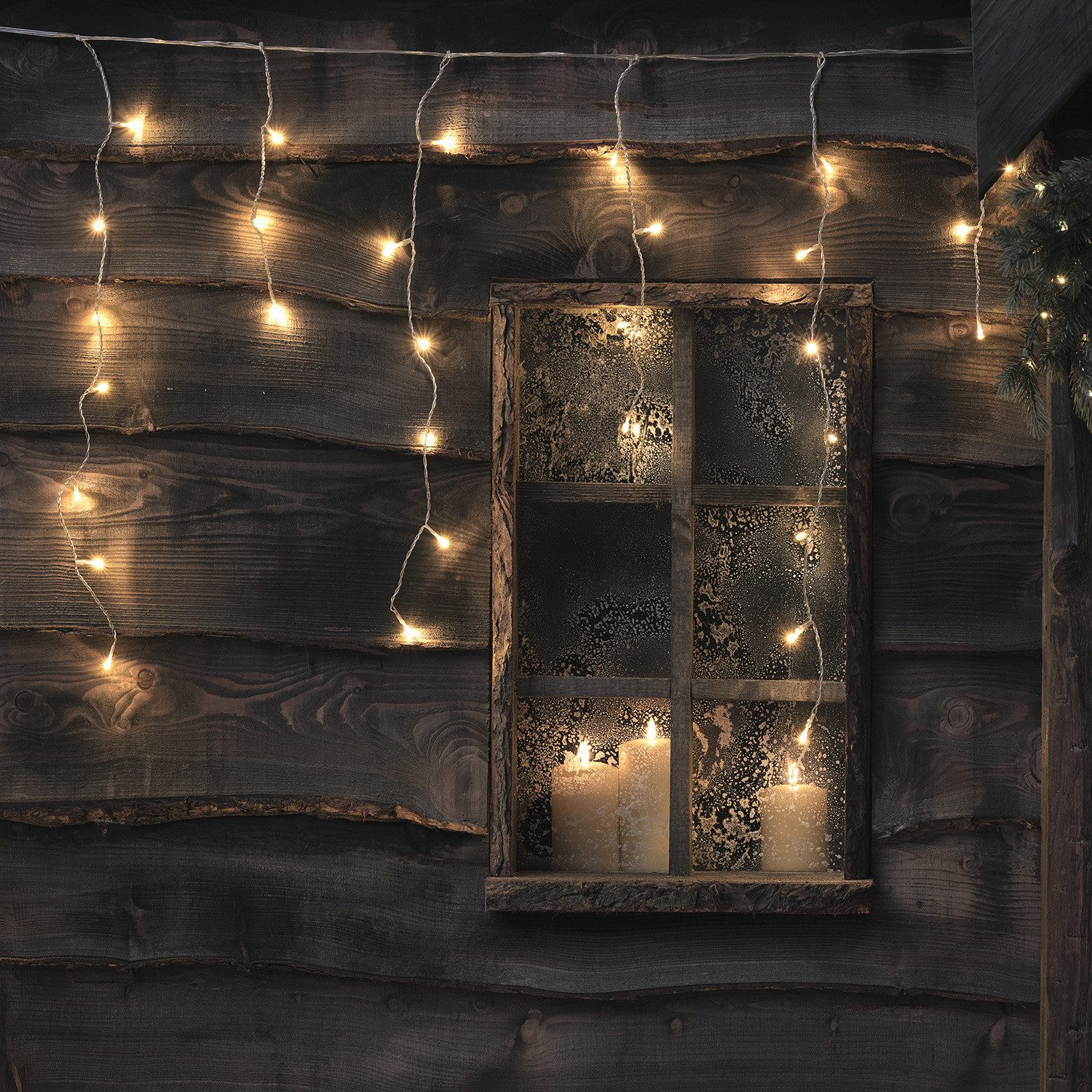 Lights4fun LED-Lichterkette 6m Bicolor LED Eiszapfen Lichterkette