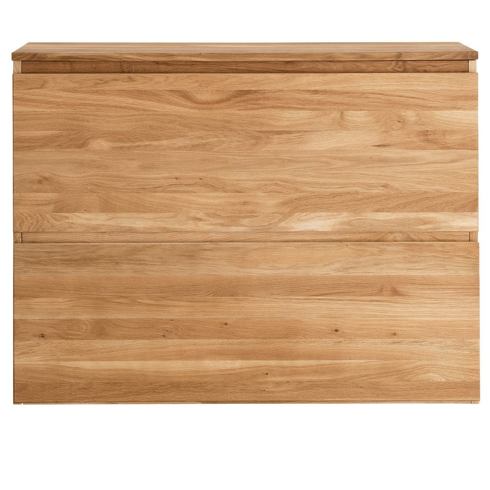 Lomadox Schuhschrank SALACH-64 Eiche massiv geölt mit 2 Klappen, hängend B/H/T: ca. 110/84/35 cm