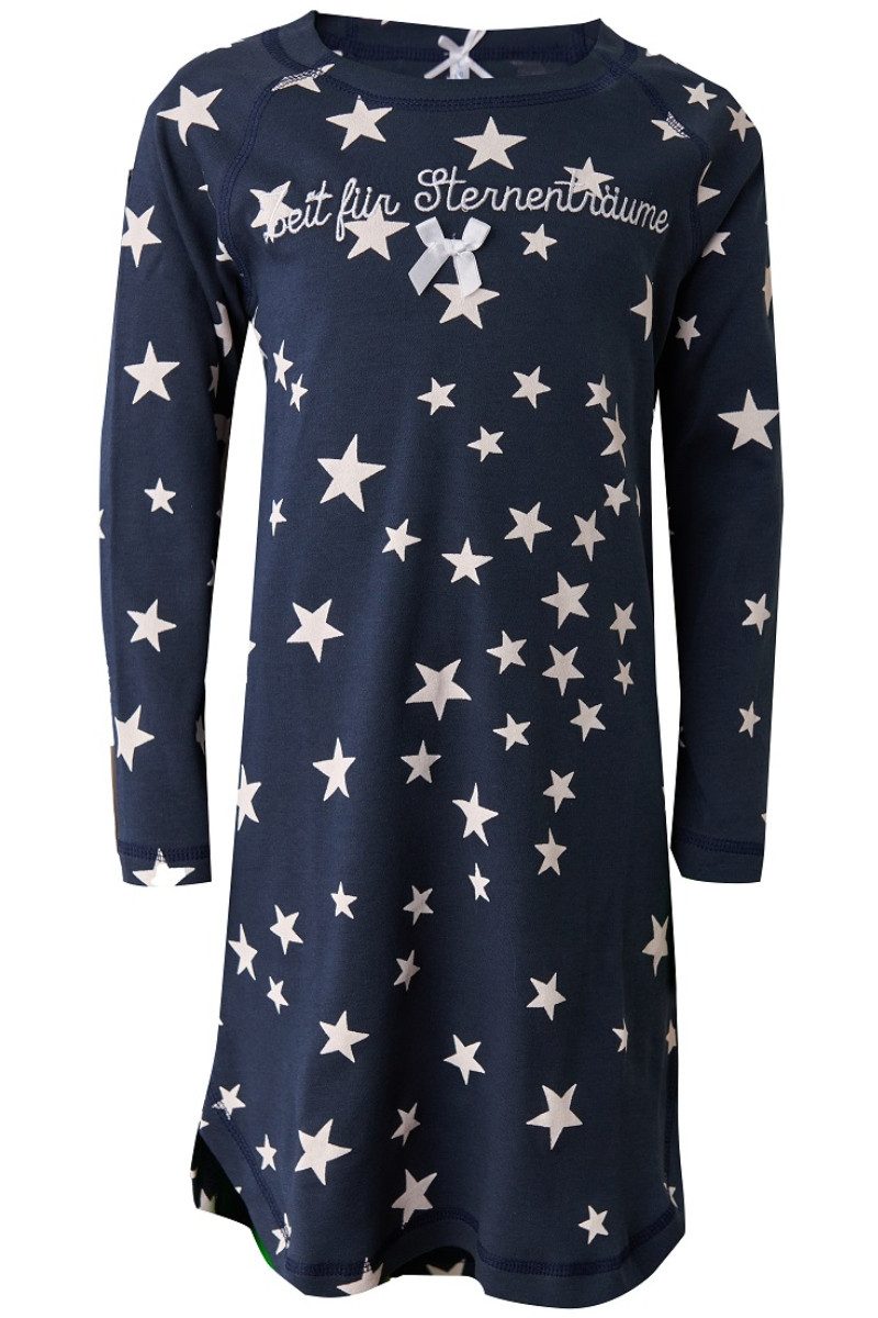 Pyjama Nachthemd Kinder - STERNENTRÄUME - marine