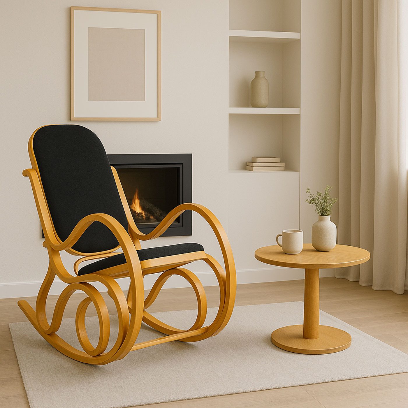MCW Schaukelstuhl Gallarate, Retro-Design, Stabiles Gestell, günstig online kaufen