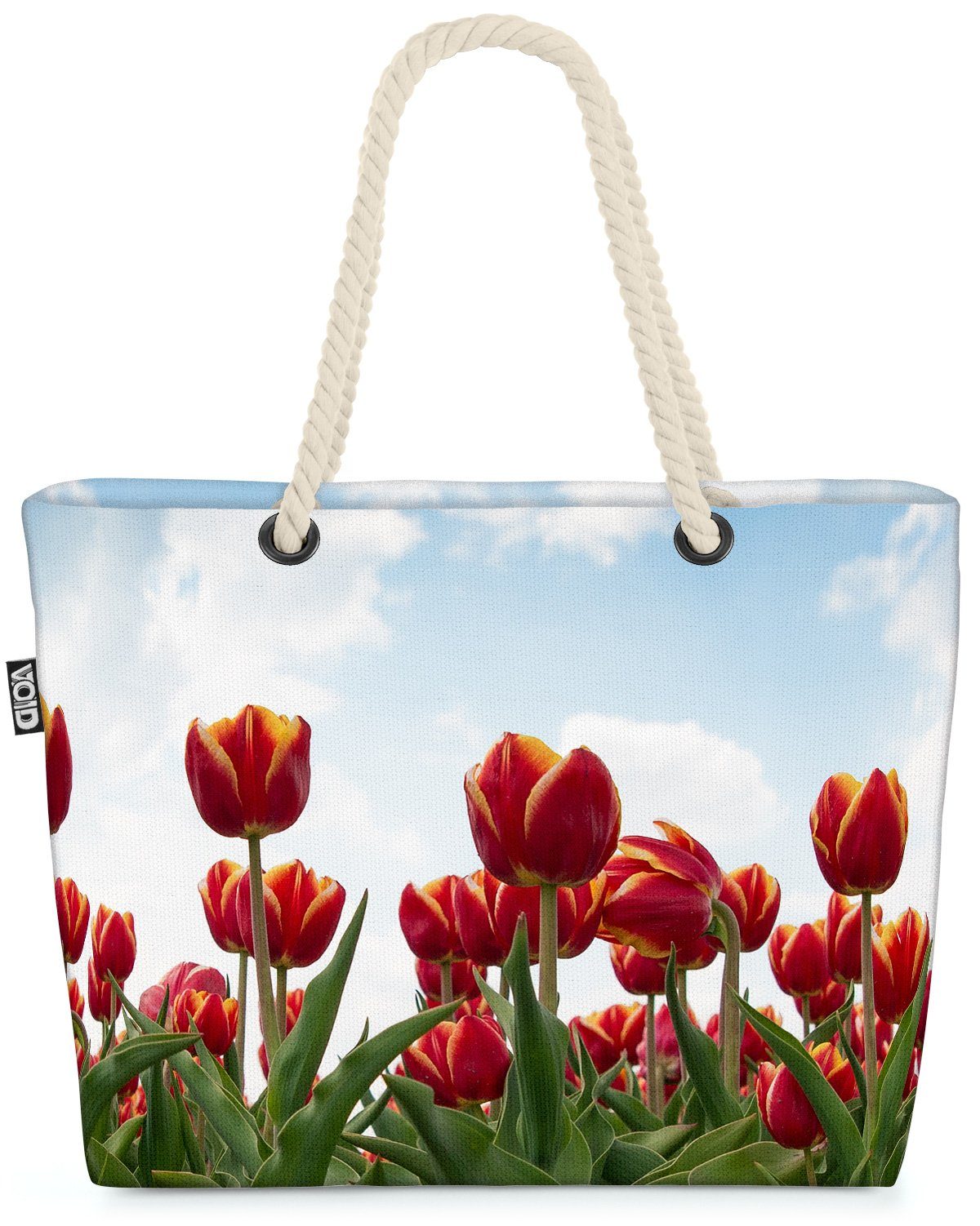 VOID Strandtasche (1-tlg), Niederlande Tulpen Blumen Rot holland amsterdam niederlande tulpen bl