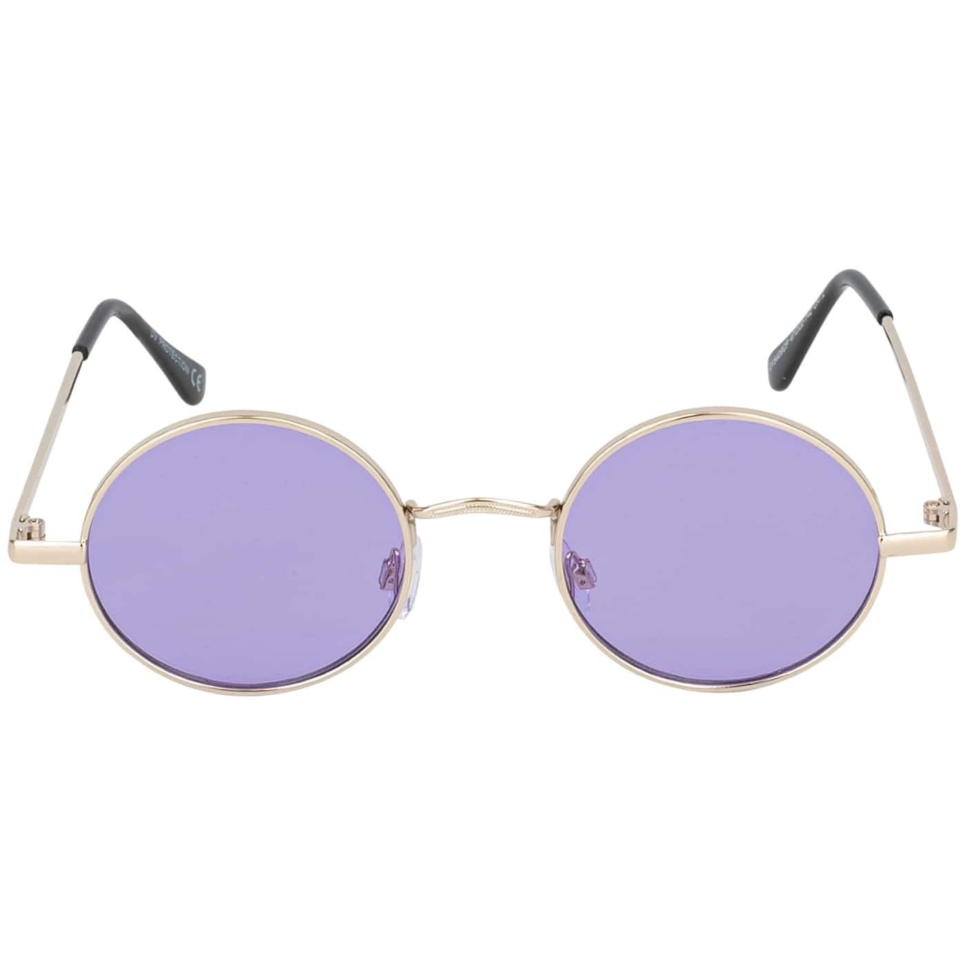 BEZLIT Eyewear Retrosonnenbrille Rund Form Designer Damen Sonnenbrille (1-St) mit orange, blau, hellrot, lila, grün und roten Linsen – Bild 2 von 3