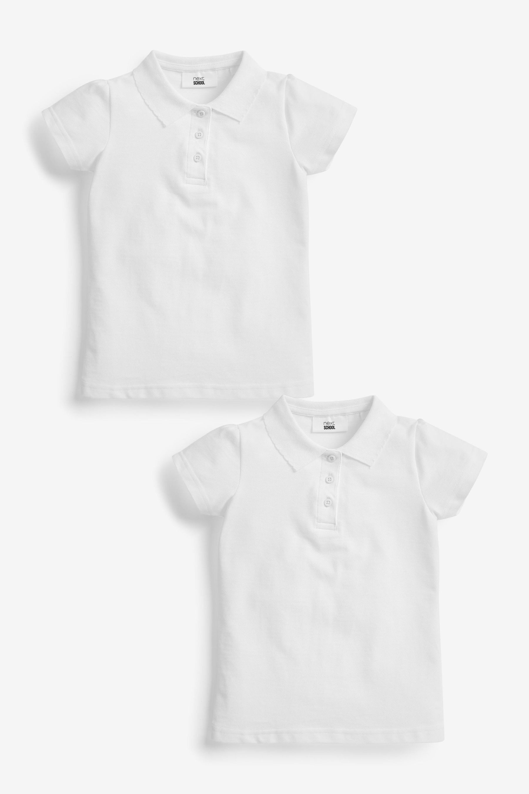 Next Poloshirt 2 Kurzärmelige Polo-Shirts im Slim Fit (3-16 J) (2-tlg)