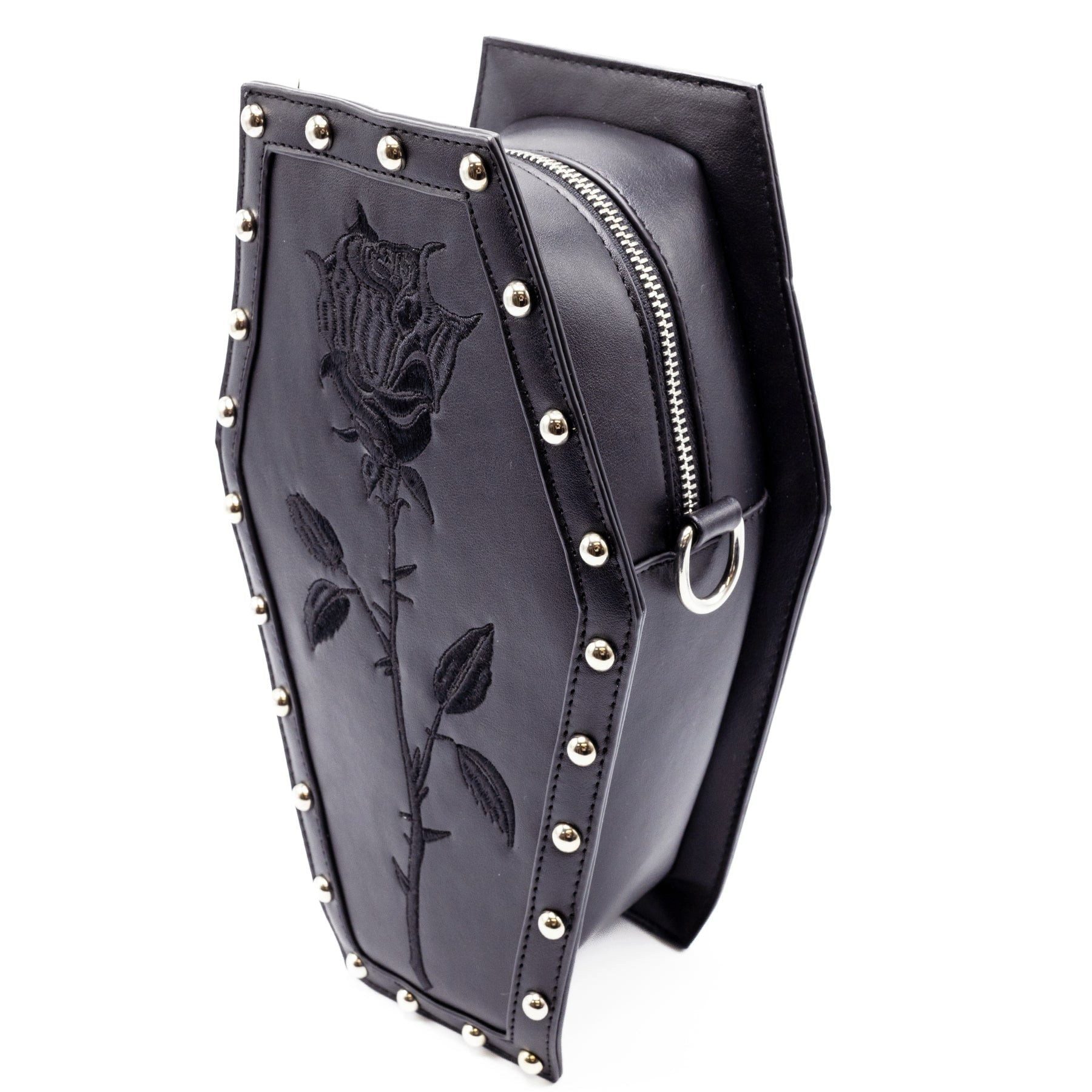 Heartless Rucksack Rose Coffin, Backpack Goth Gothic Grufti Sarg Rose Nieten