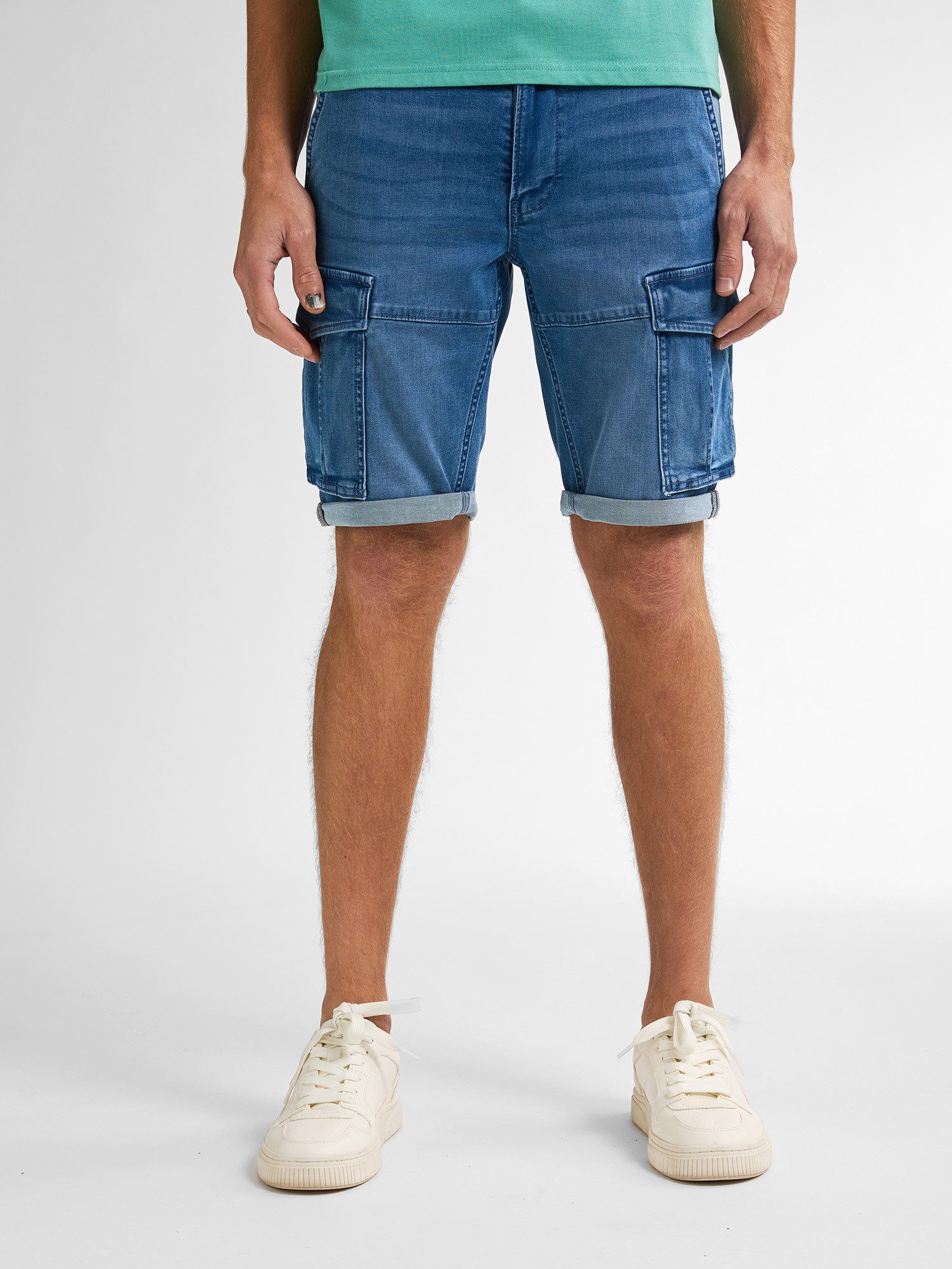 Petrol Industries Bermudas - Jeansshorts im Cargo-Style