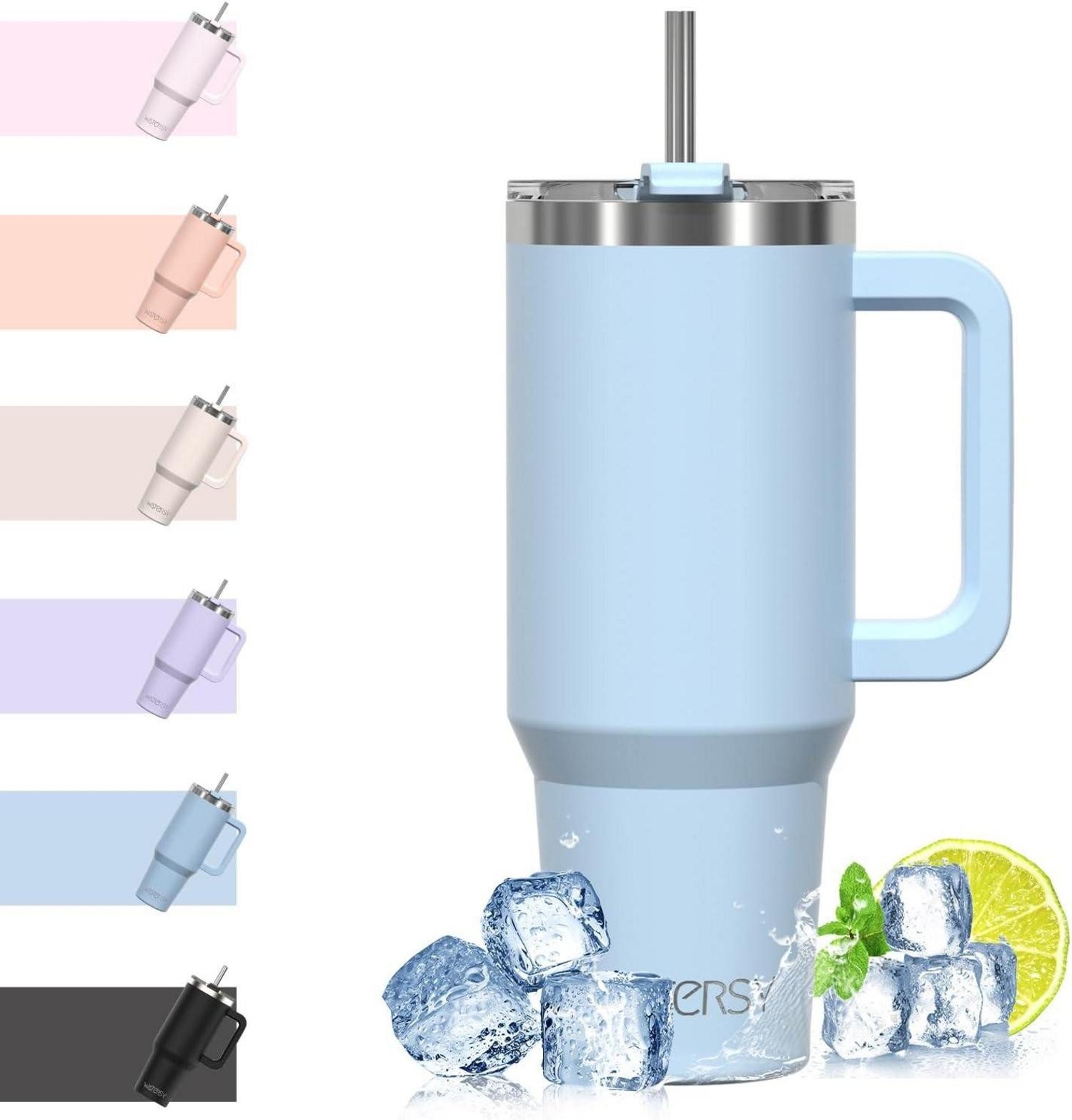 Coffee-to-go-Becher 40oz Kaffeebecher Thermobecher To Go Edelstahl Vakuum Trinkbecher blau