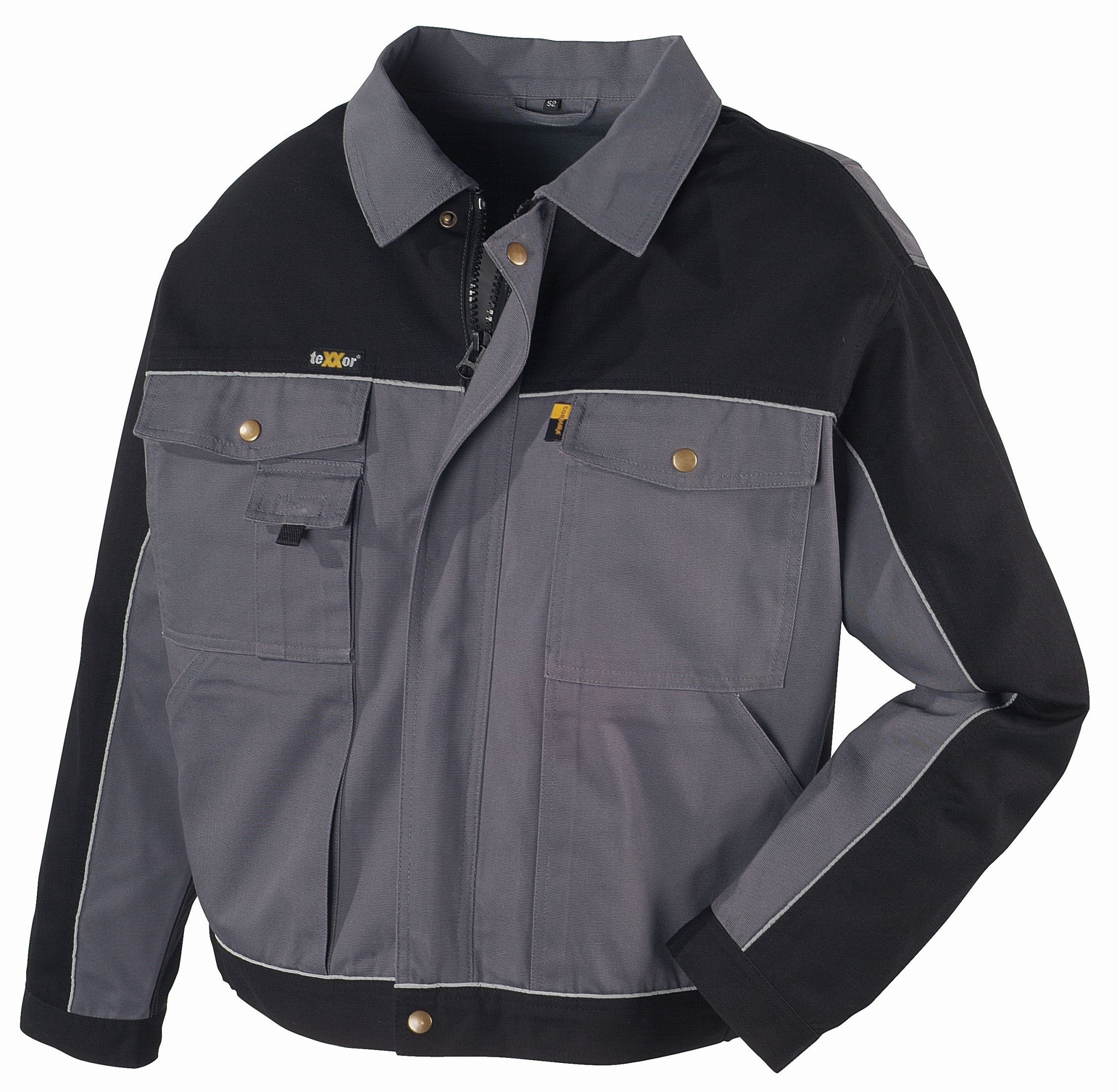 TRIZERATOP Arbeitsjacke Canvas (320 g/m) Bundjacke grau/schwarz Gr. XL
