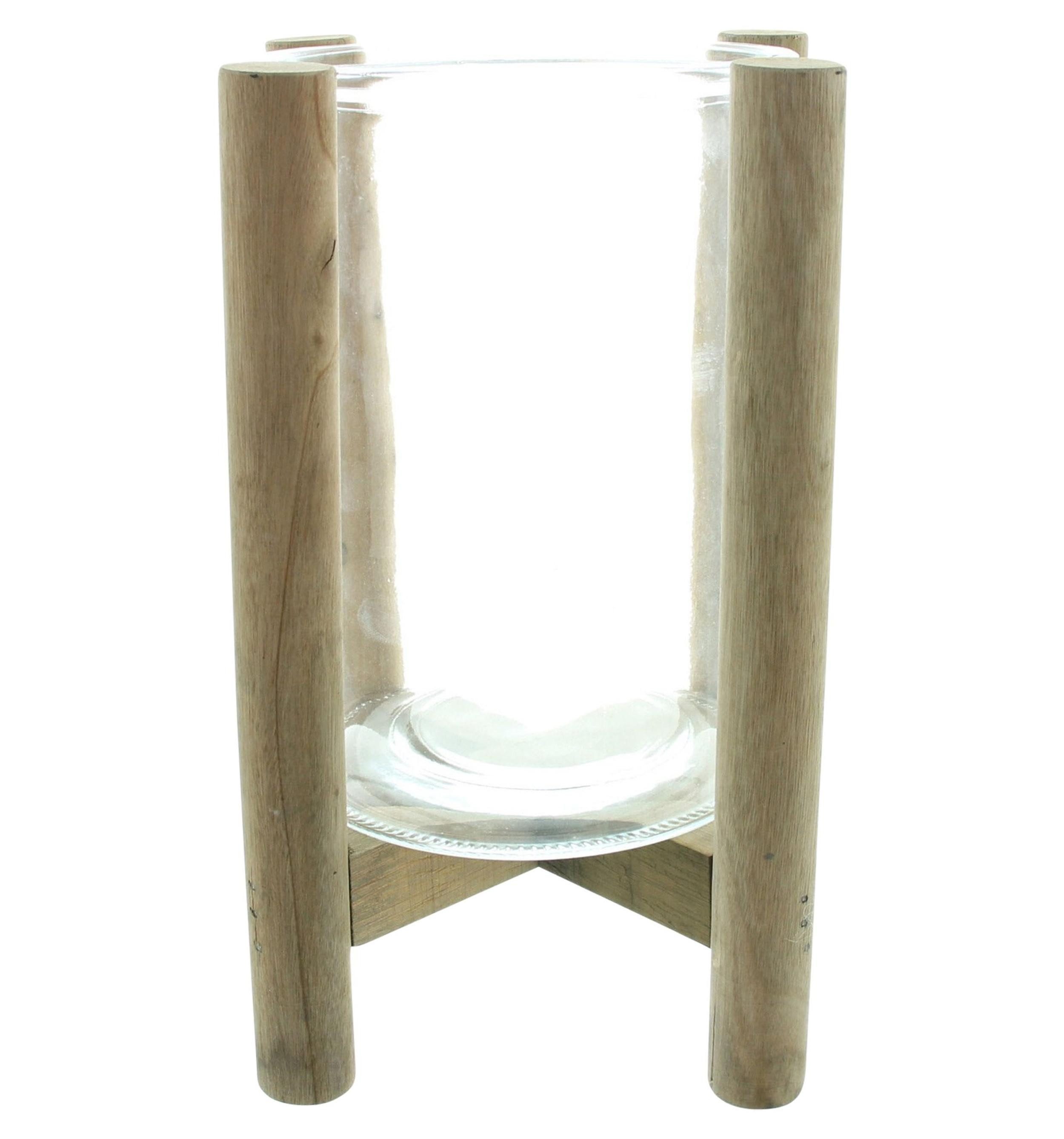Windlicht Windlicht Sixties Holzgestell Glaswindlicht 29cm