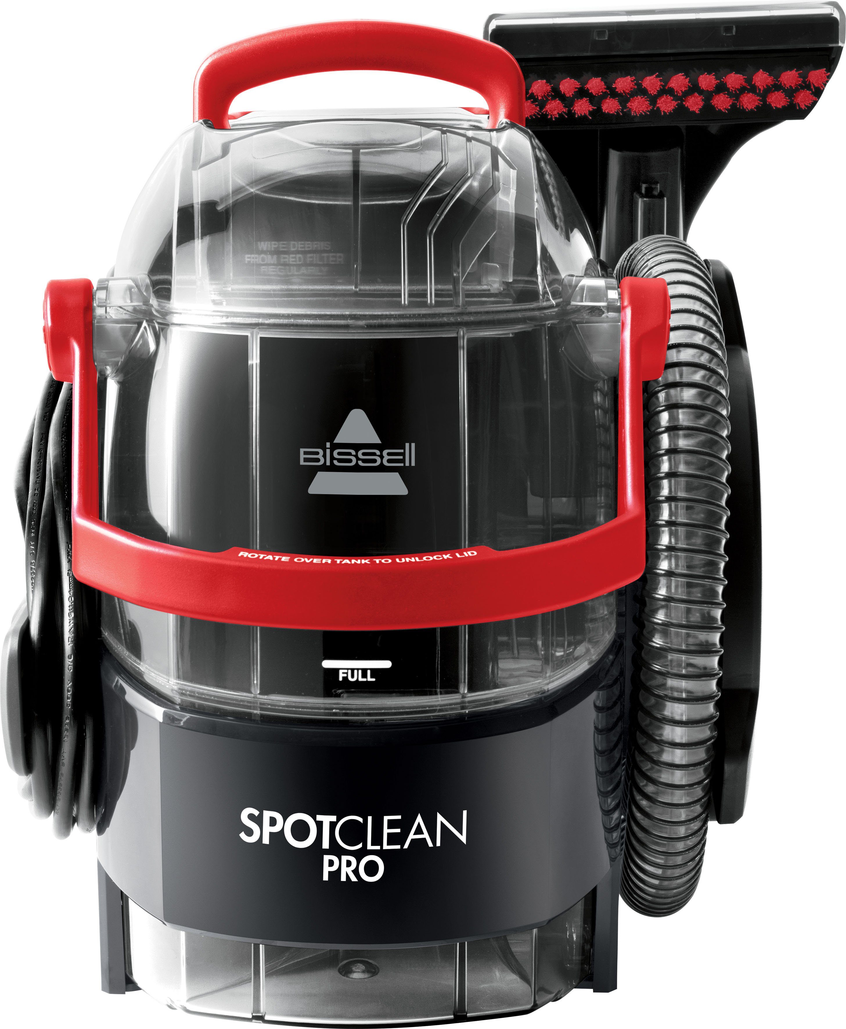 Bissell Wasch-Sauger 1558N, SpotClean Pro, leistungsstark, Dual-XLTank, >15kPa, 750 W, beutellos, reinigt Flecken auf Teppich, Polster,Treppe & Autositz wie ein Profi