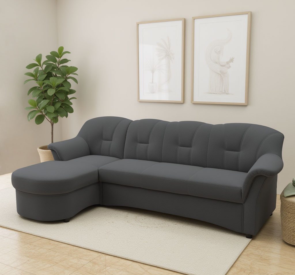 DOMO collection Ecksofa "Flores Schlafsofa, B/T/H: 233/142/86 cm, L-Form" w günstig online kaufen