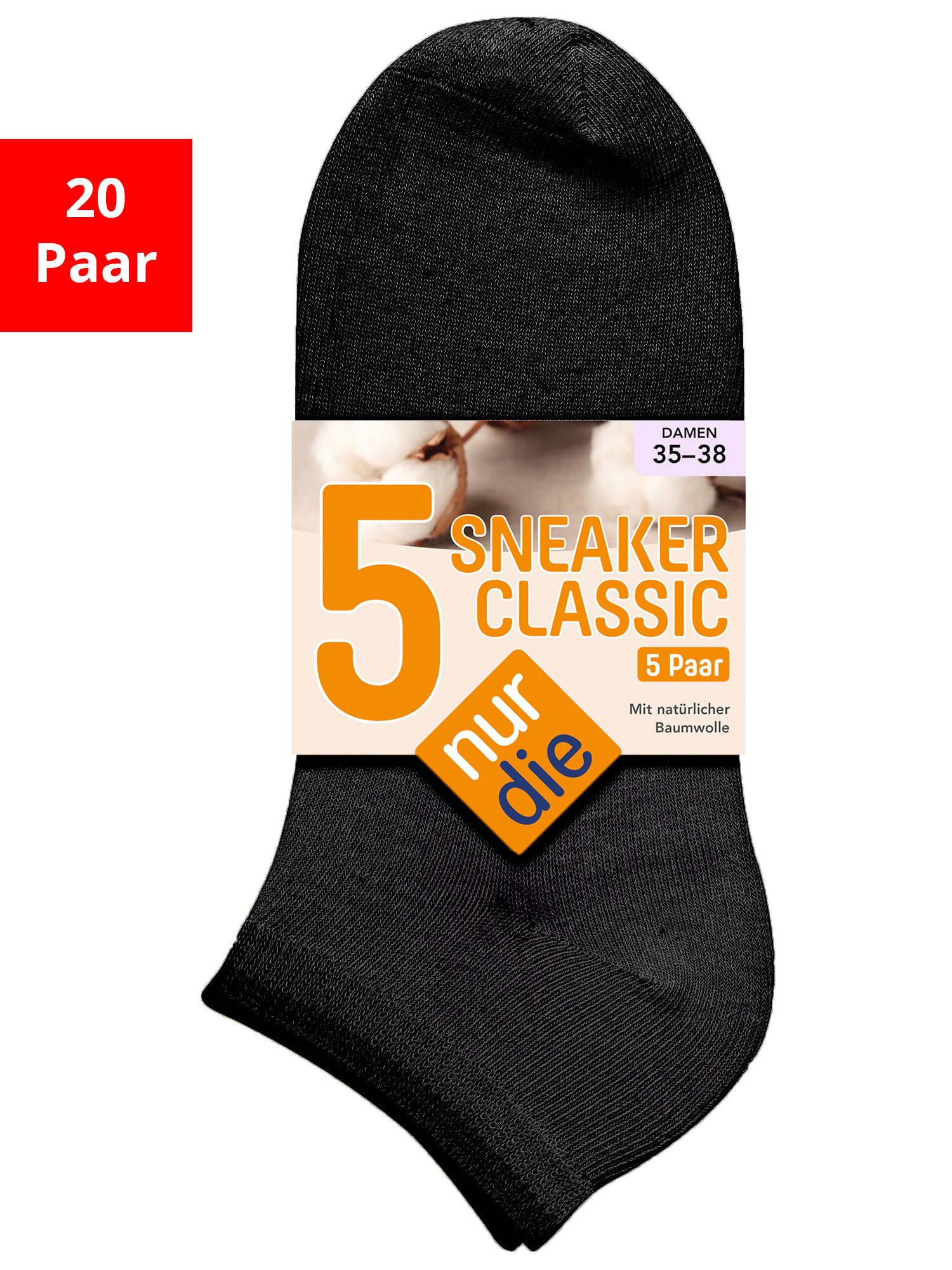 Nur Die Sneakersocken Classic (20-Paar)