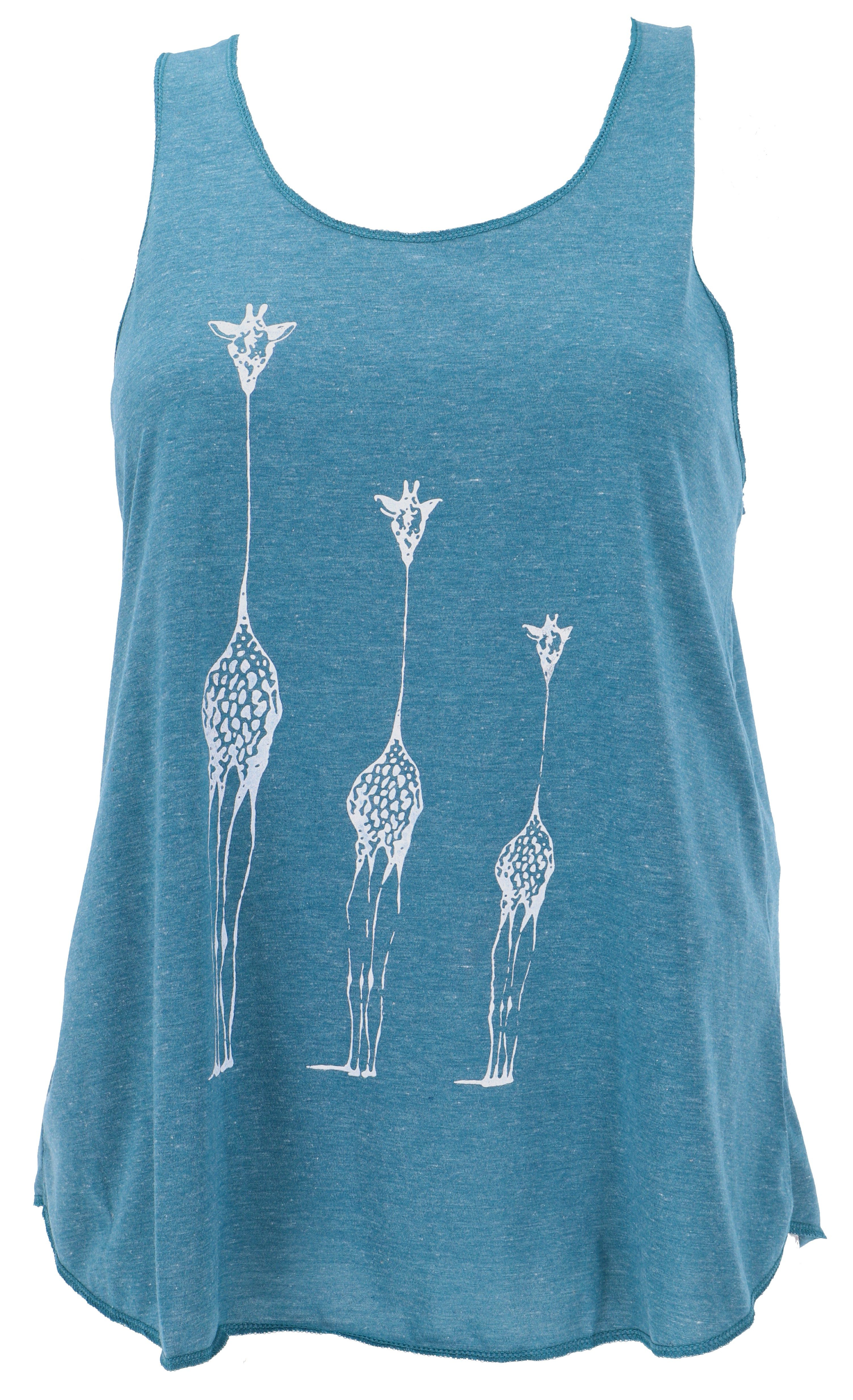 Guru-Shop T-Shirt Tanktop mit Giraffen Retrodruck, günstig online kaufen