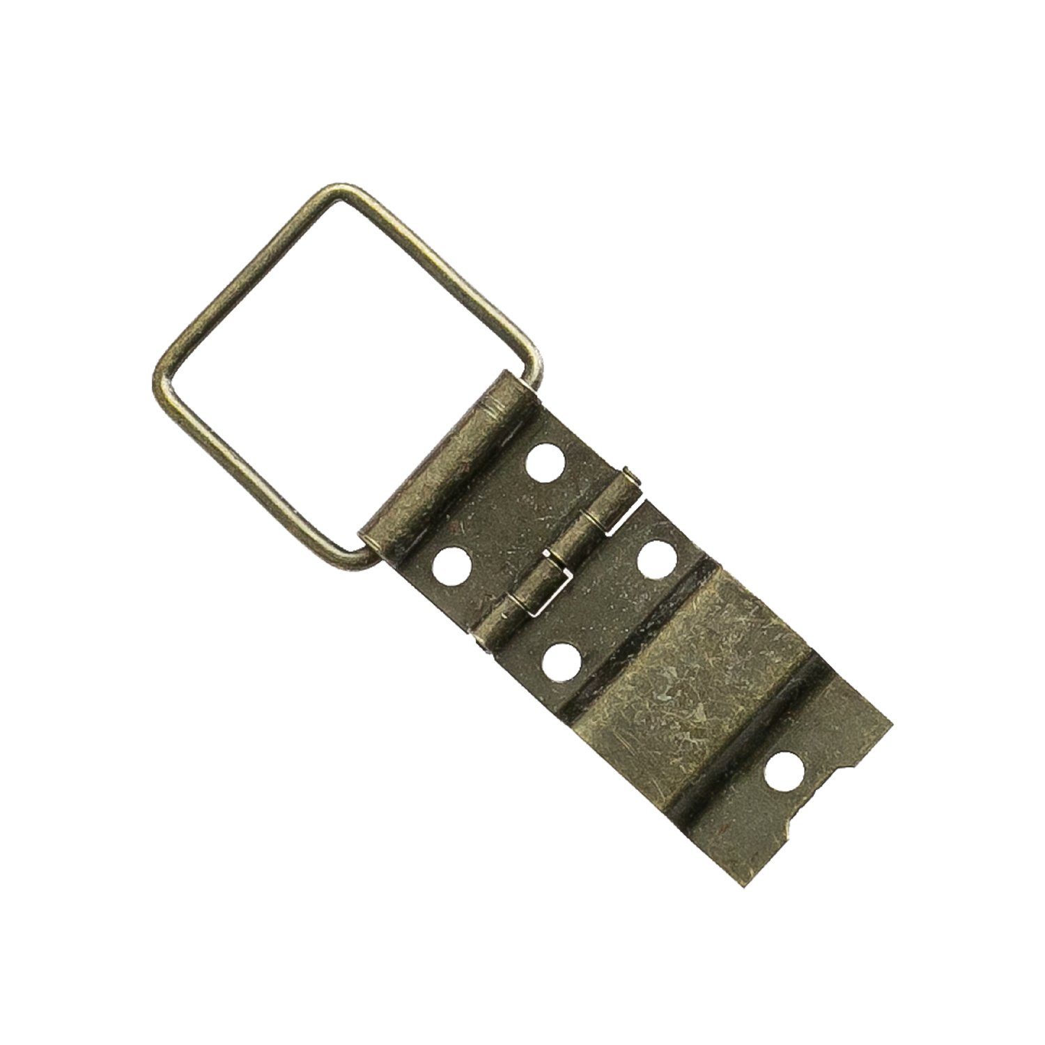 HMF Möbelbeschlag Vintage Deko Scharnier klein (2 Stück), Aufstellscharnier aus Metall, 22 x 57 mm, Bronze
