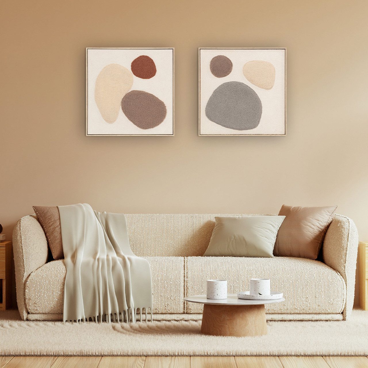 ArtUniverse Gemälde Fluffy Islands 60 x 60 cm, Abstrakt