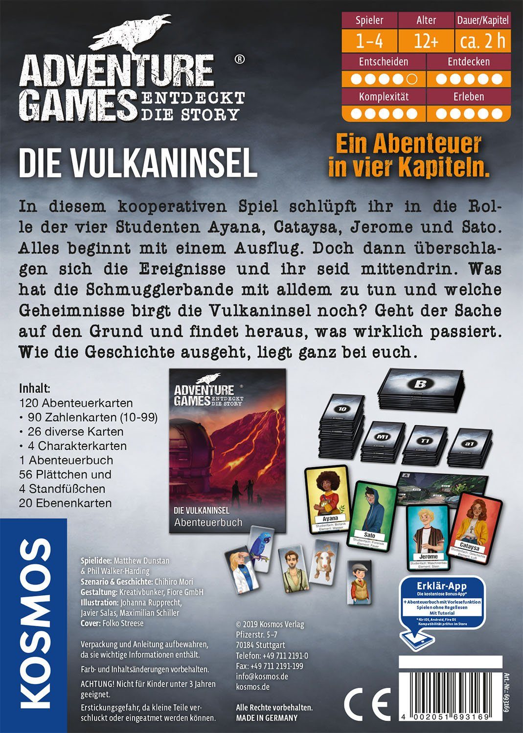 KOSMOS Verlag Kosmos Spiel, Mystery-Spiel Adventure Made - Die Games in Vulkaninsel, Germany